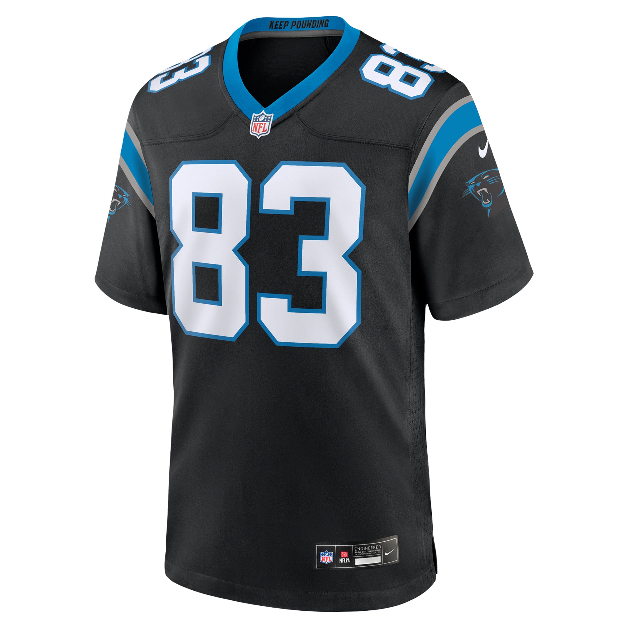 David Moore Carolina Panthers Game Jersey Black NFL Football Fan Wear David Moore