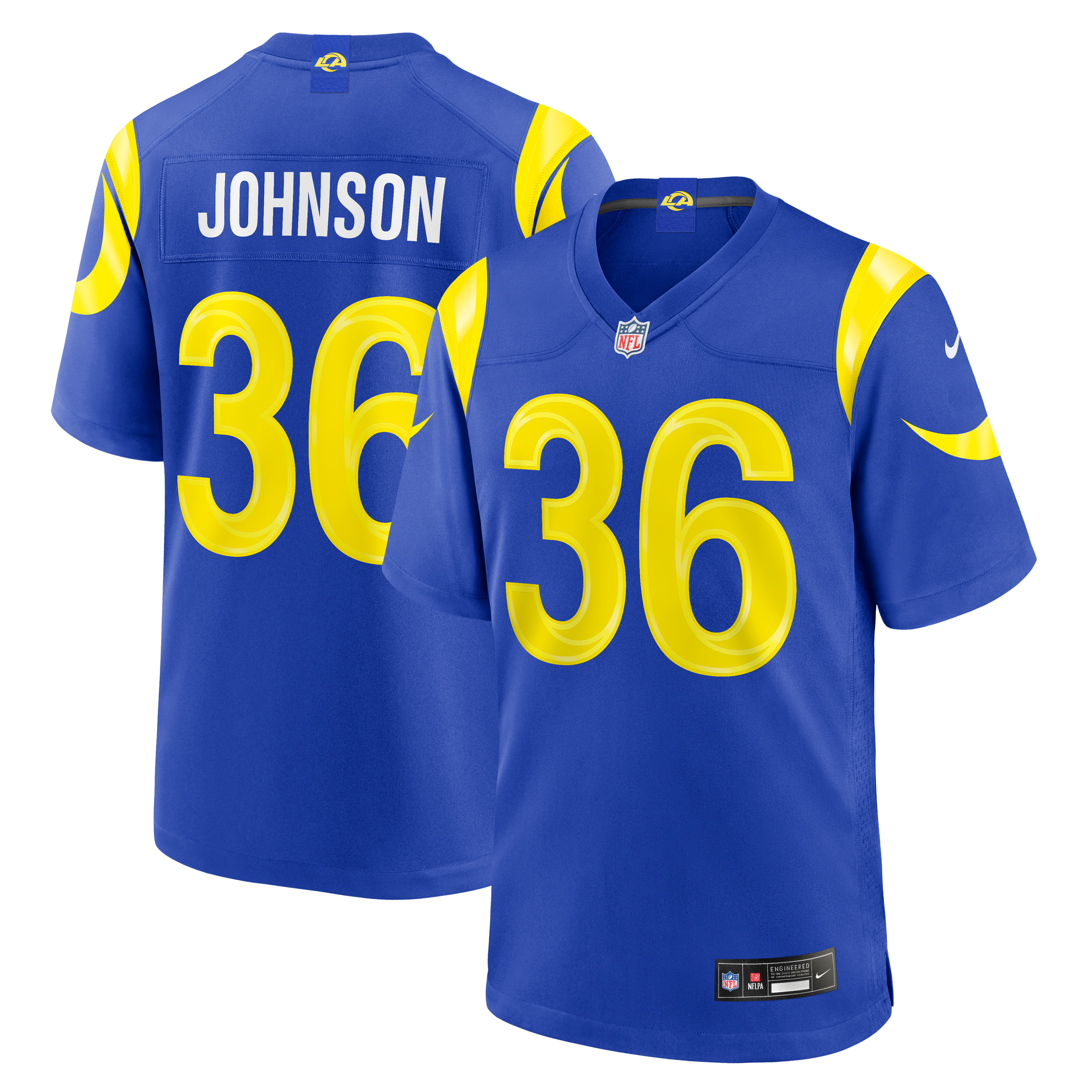 Alex Johnson Los Angeles Rams Game Jersey Royal NFL Football Fan Wear Alex Johnson