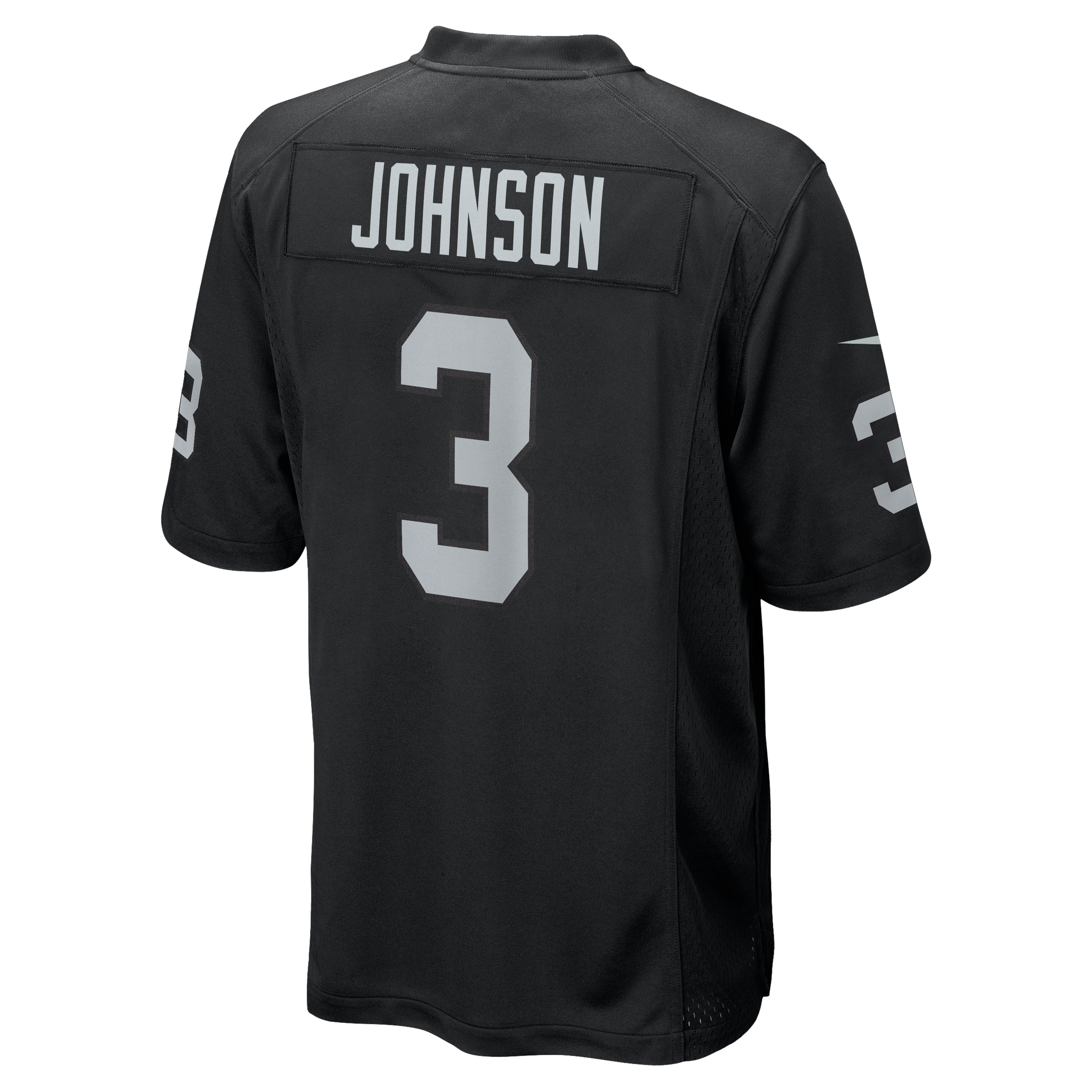 Taron Johnson Las Vegas Raiders Game Jersey Black NFL Football Fan Wear