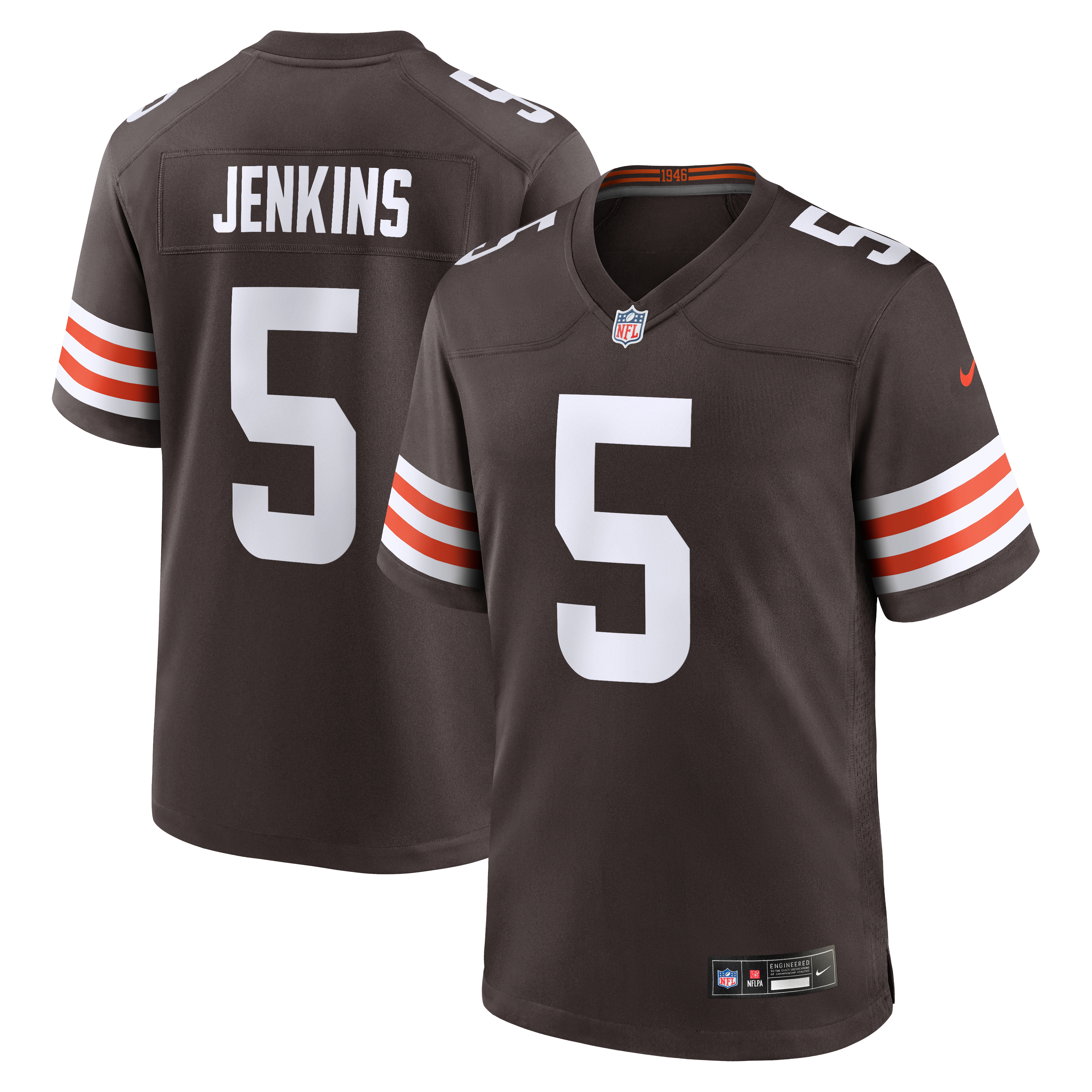 Rayshawn Jenkins Cleveland Browns Game Jersey Brown NFL Football Fan Wear Rayshawn Jenkins