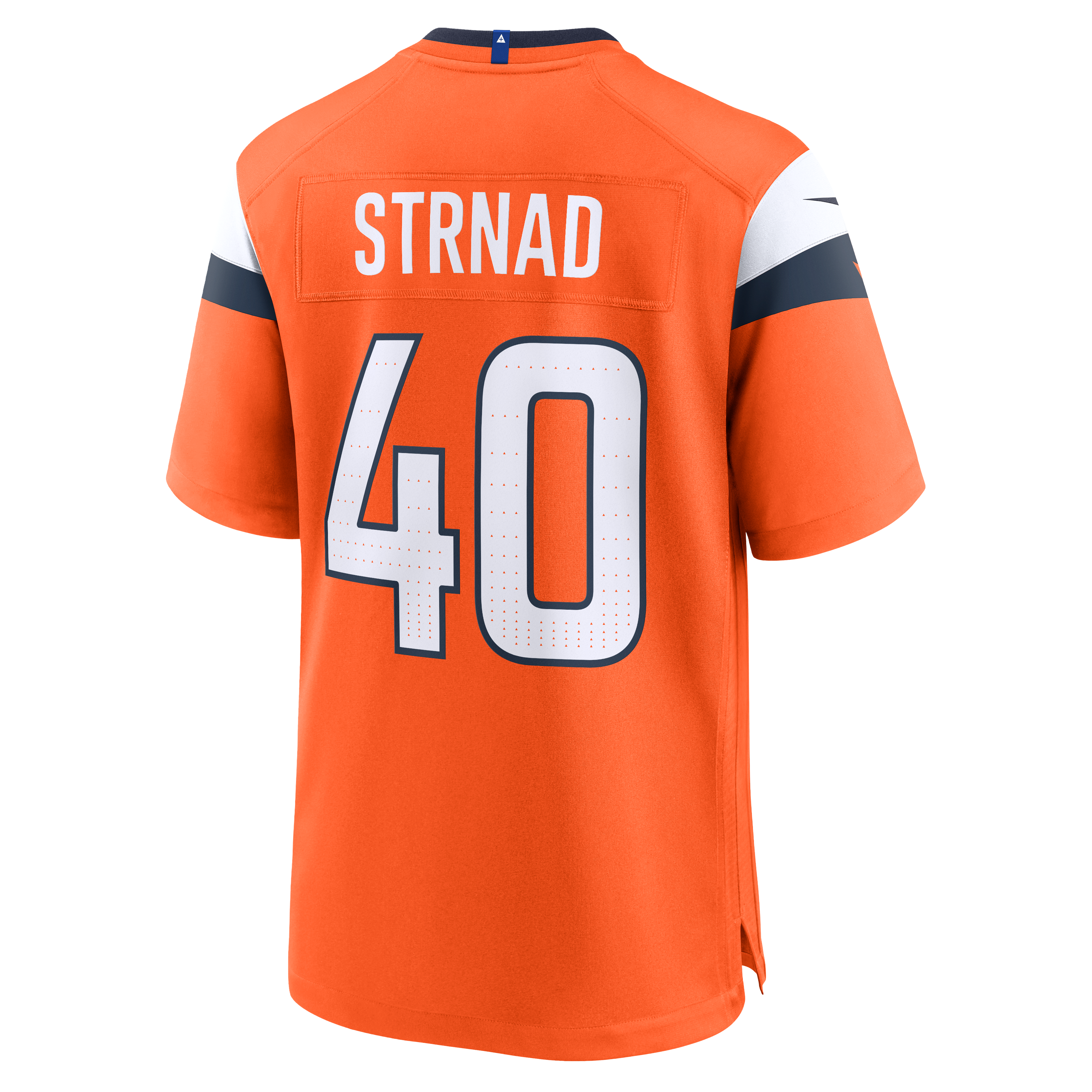 Justin Strnad Denver Broncos Game Jersey Orange NFL Football Fan Wear