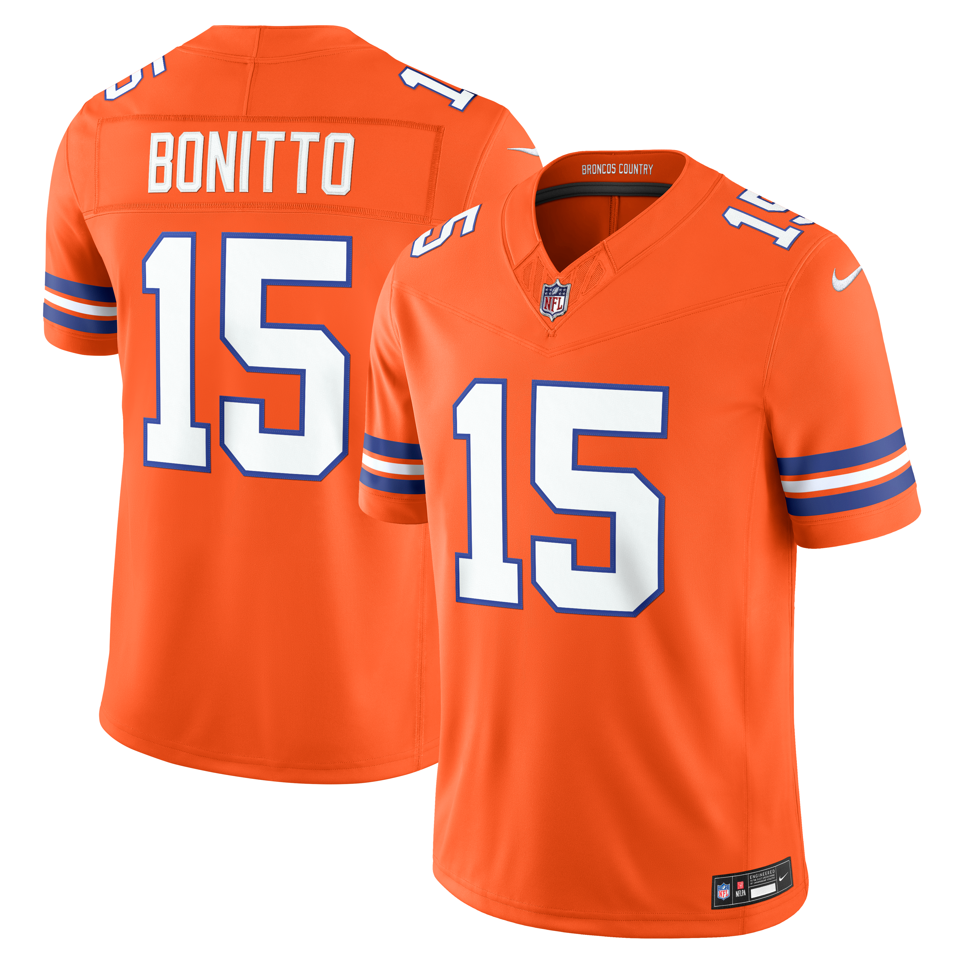 Nik Bonitto Denver Broncos Alternate Jersey Orange NFL Football Fan Wear Nik Bonitto