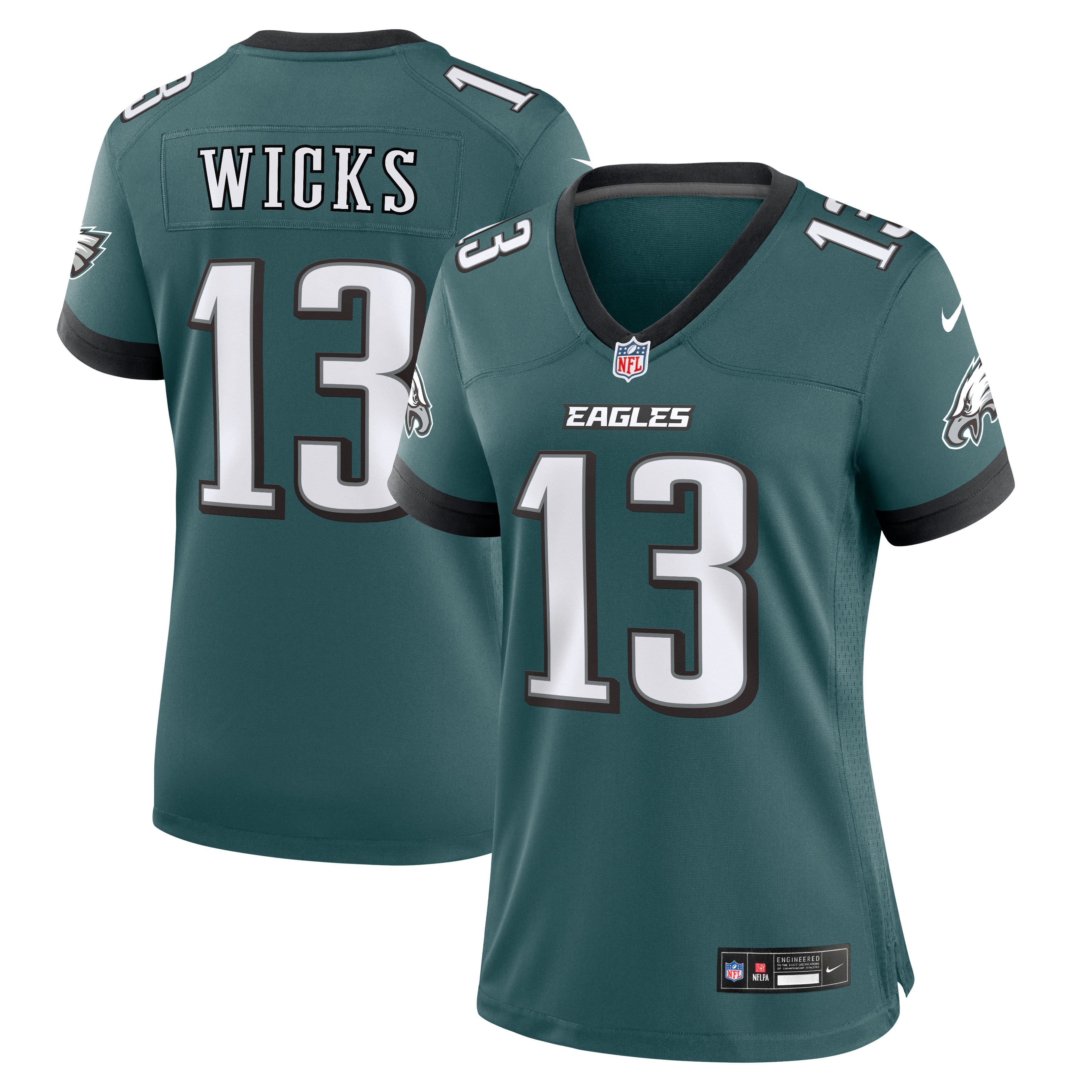 Dontayvion Wicks Philadelphia Eagles Game Jersey Midnight NFL Football Fan Wear