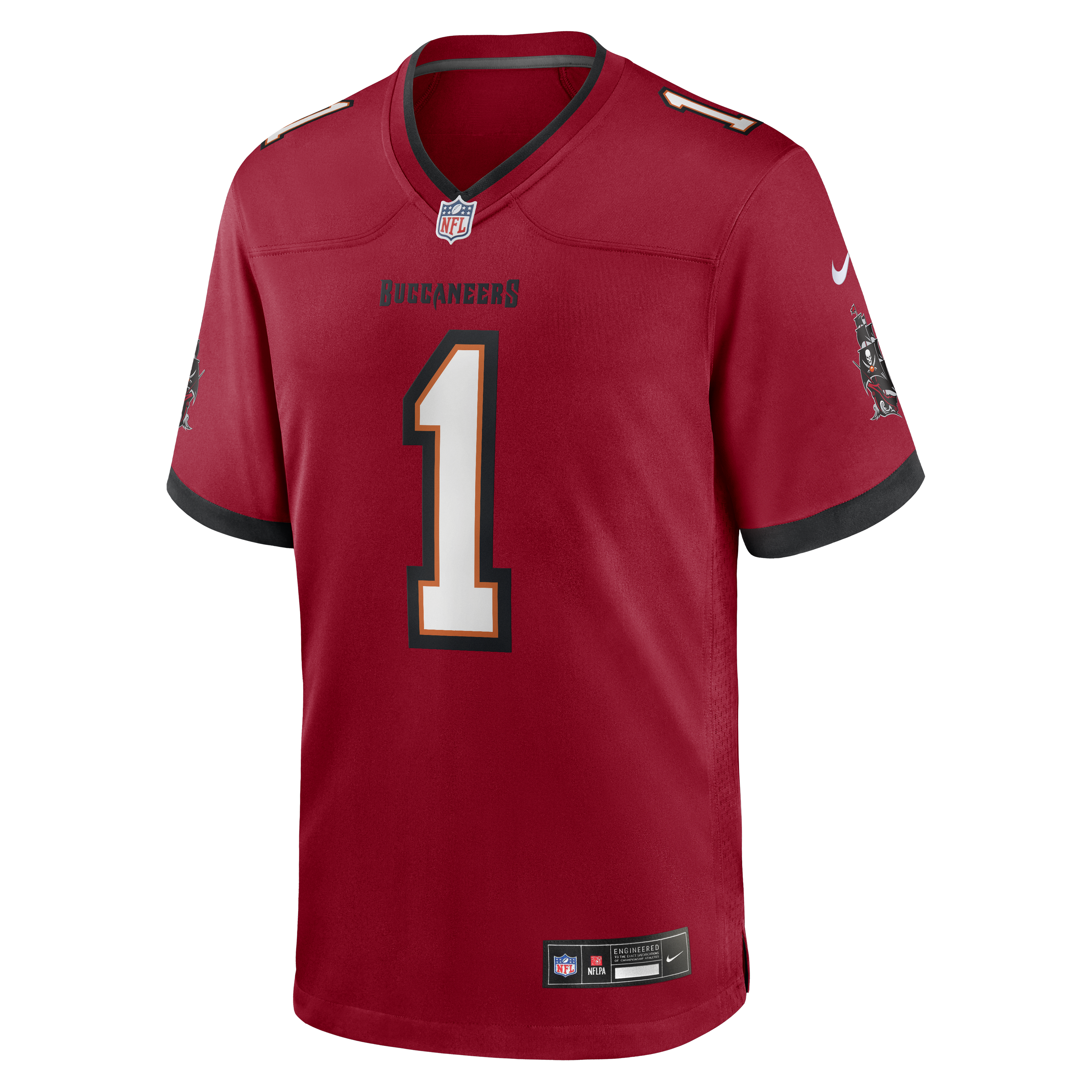 Tampa Bay Buccaneers Game Jersey No.1 Red NFL Football Fan Wear