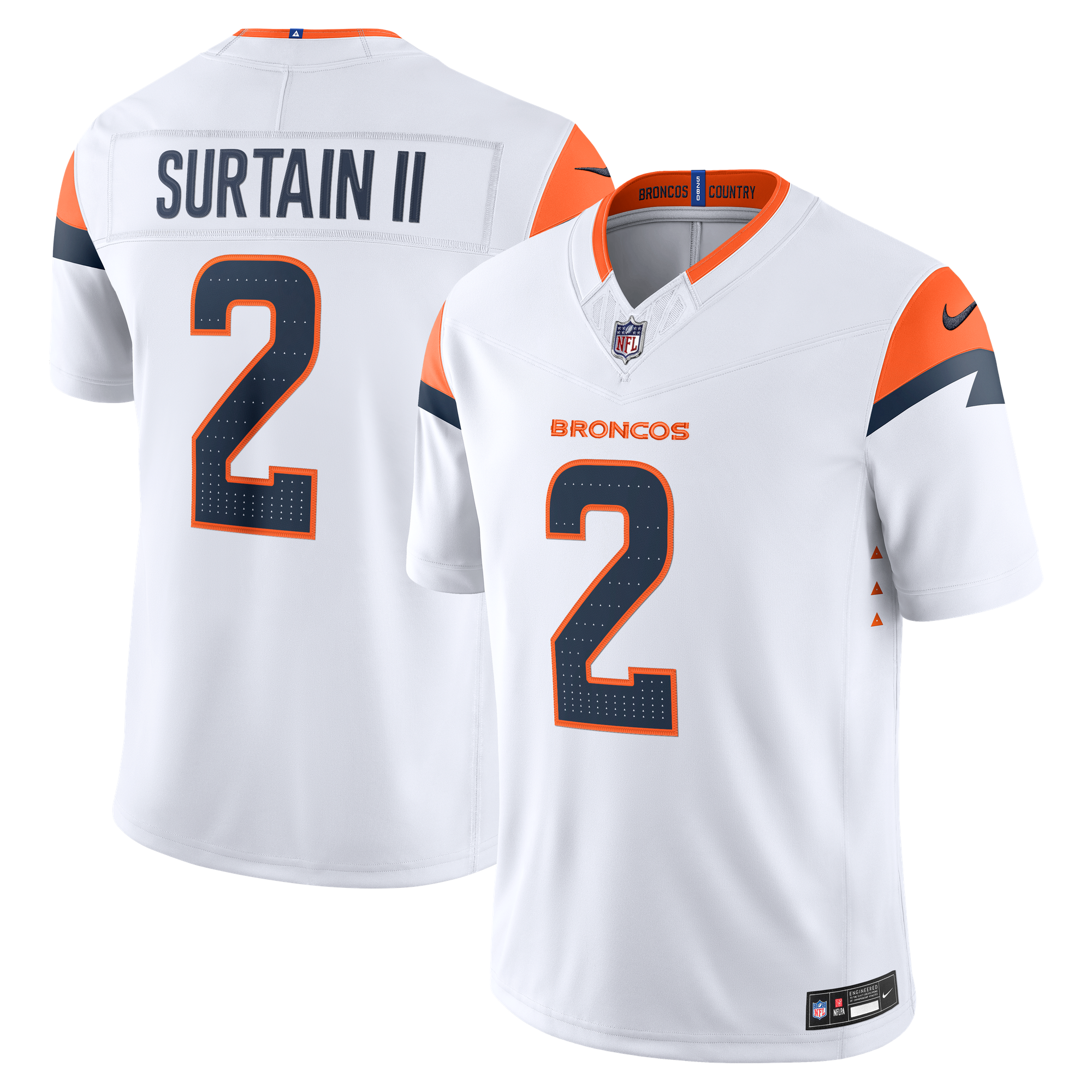 Pat Surtain Denver Broncos Limited Jersey White NFL Football Fan Wear Pat Surtain