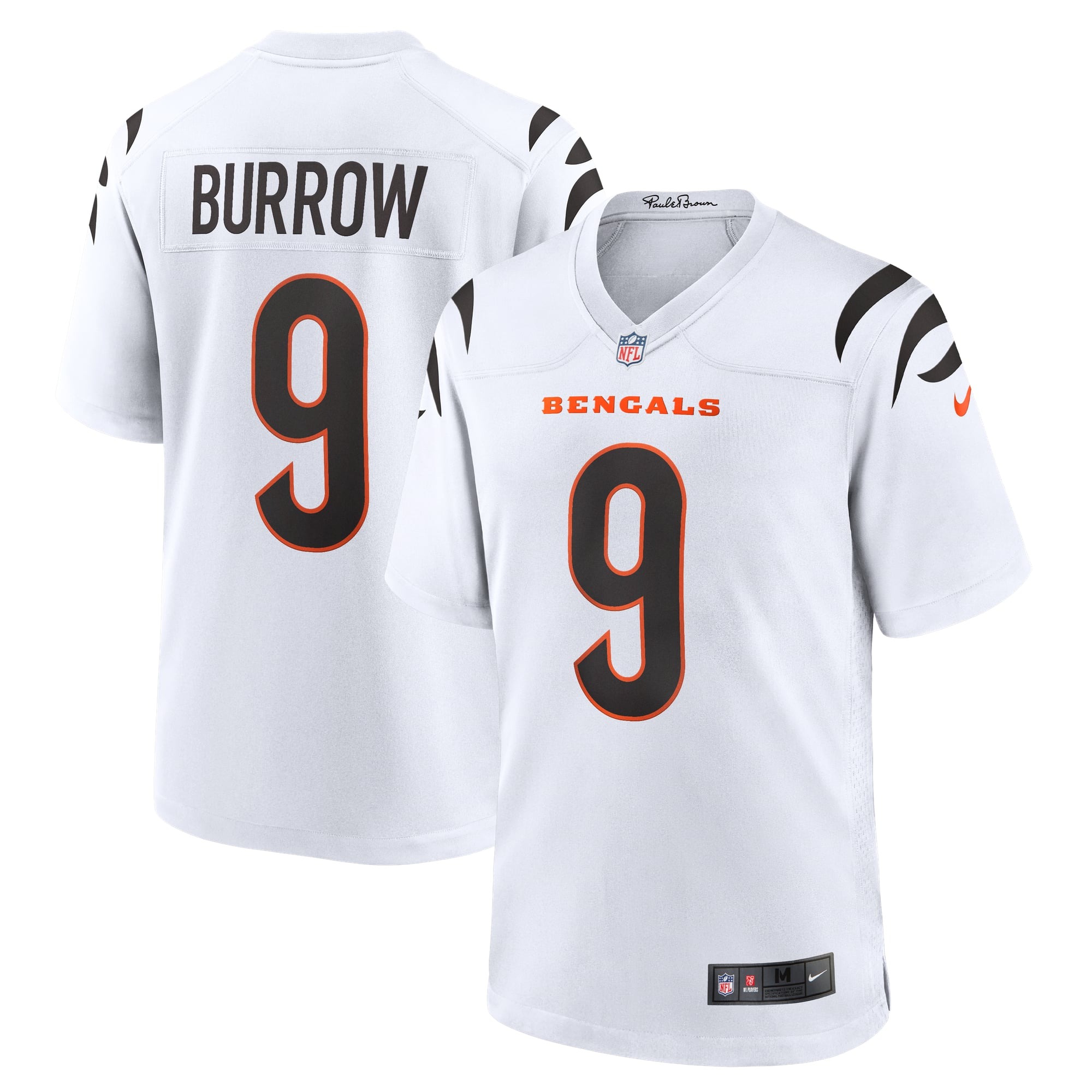 Joe Burrow Cincinnati Bengals Game Jersey White NFL Football Fan Wear
