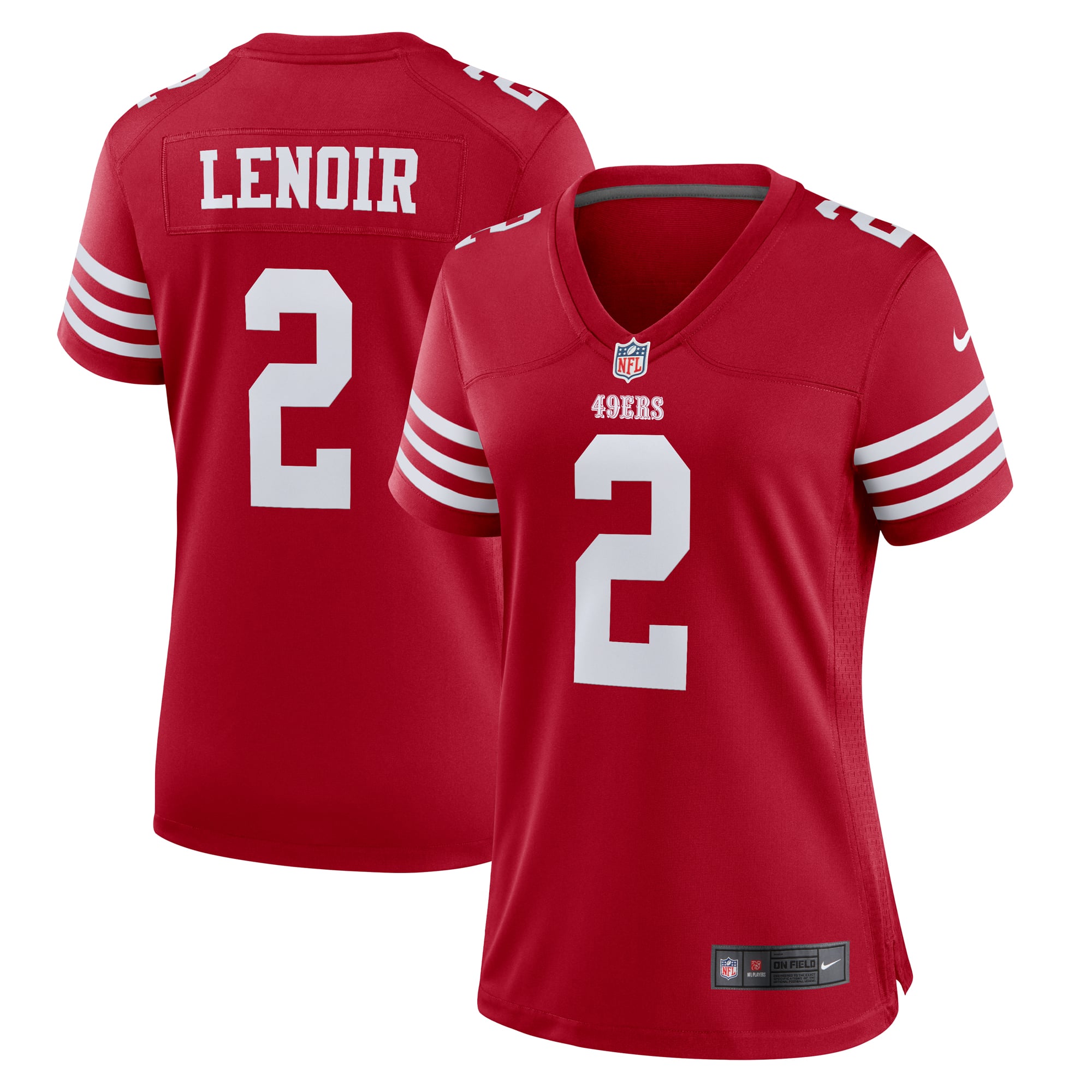 Deommodore Lenoir San Francisco 49ers Game Jersey Scarlet NFL Football Fan Wear Deommodore Lenoir