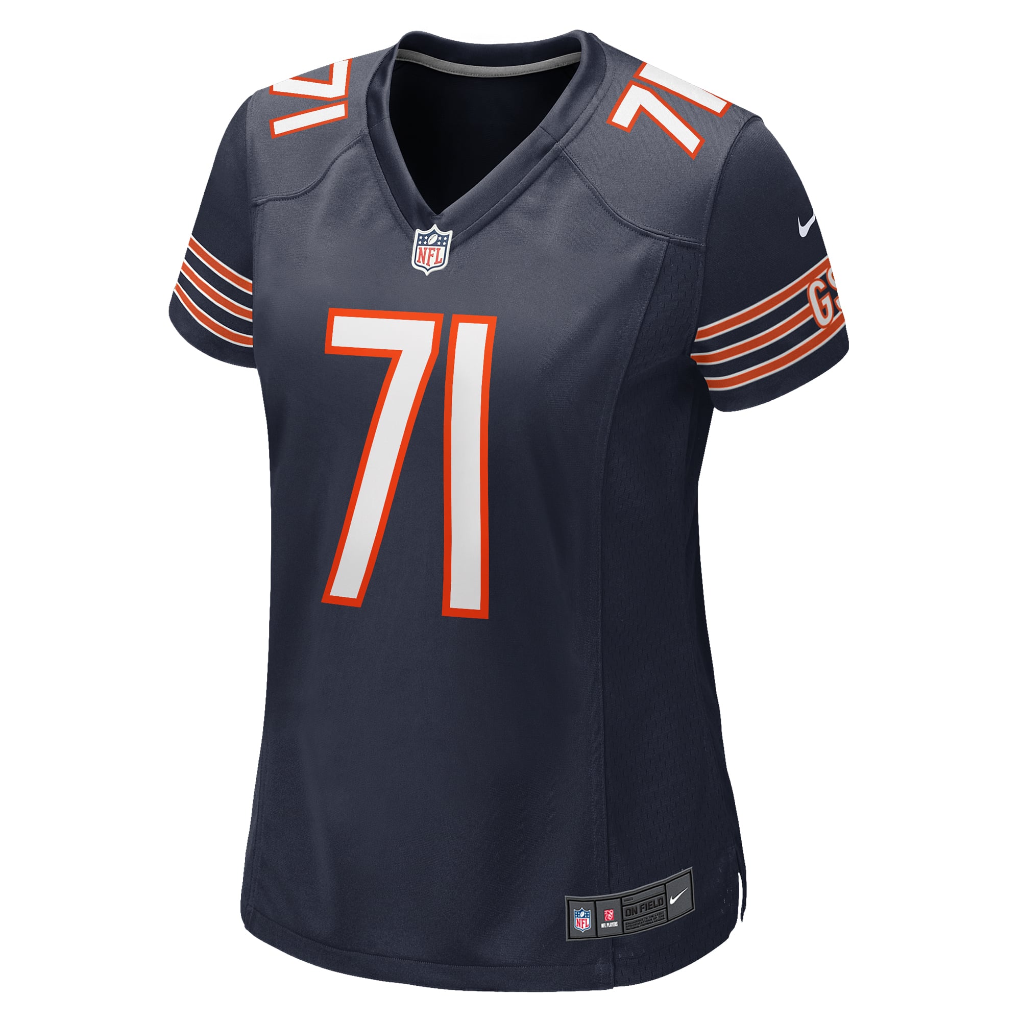 Ryan Bates Chicago Bears Game Jersey Navy NFL Football Fan Wear