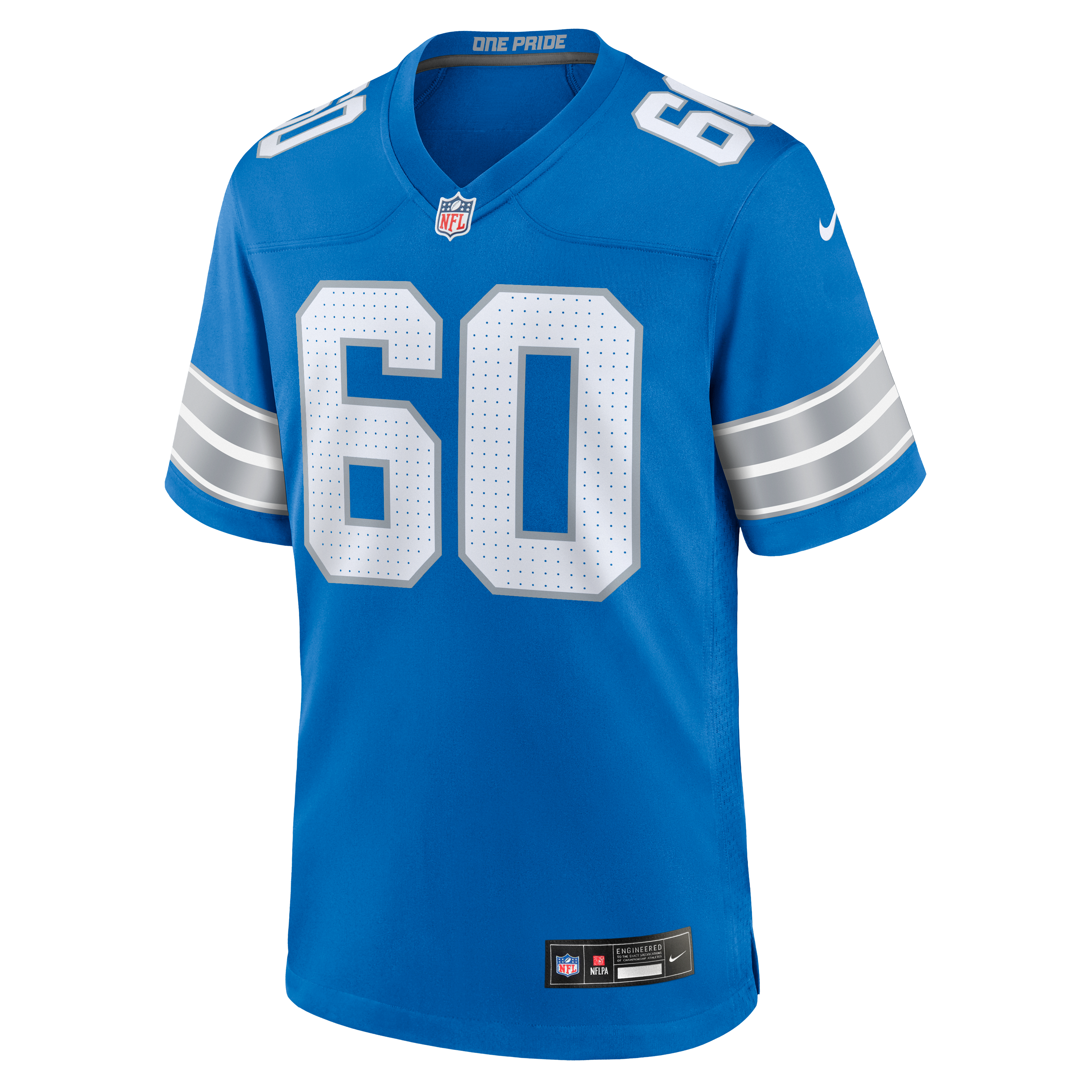 Graham Glasgow Detroit Lions Game Jersey Blue NFL Football Fan Wear
