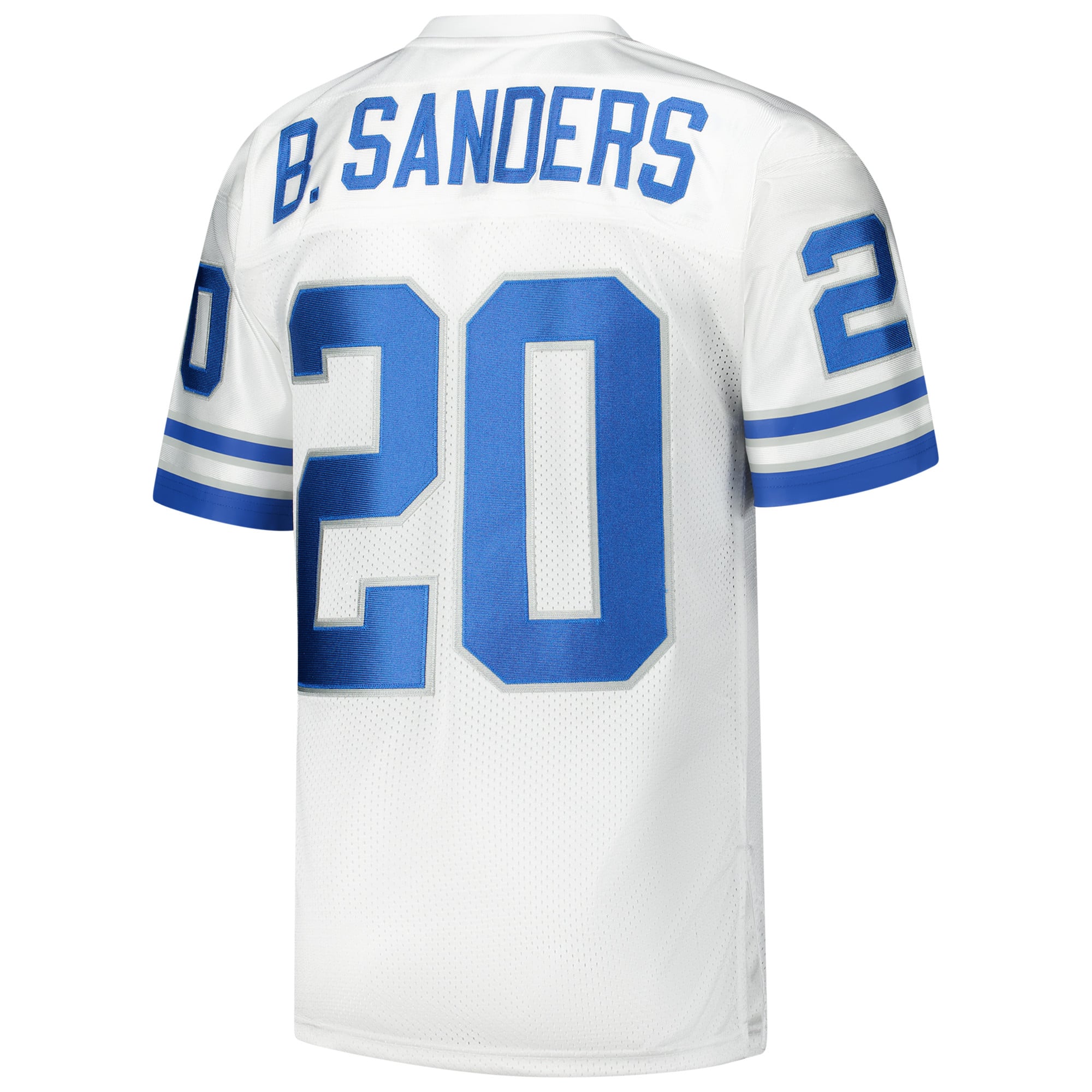 Retired Barry Sanders Detroit Lions Player Jersey White NFL Football Fan Wear Retired Barry Sanders