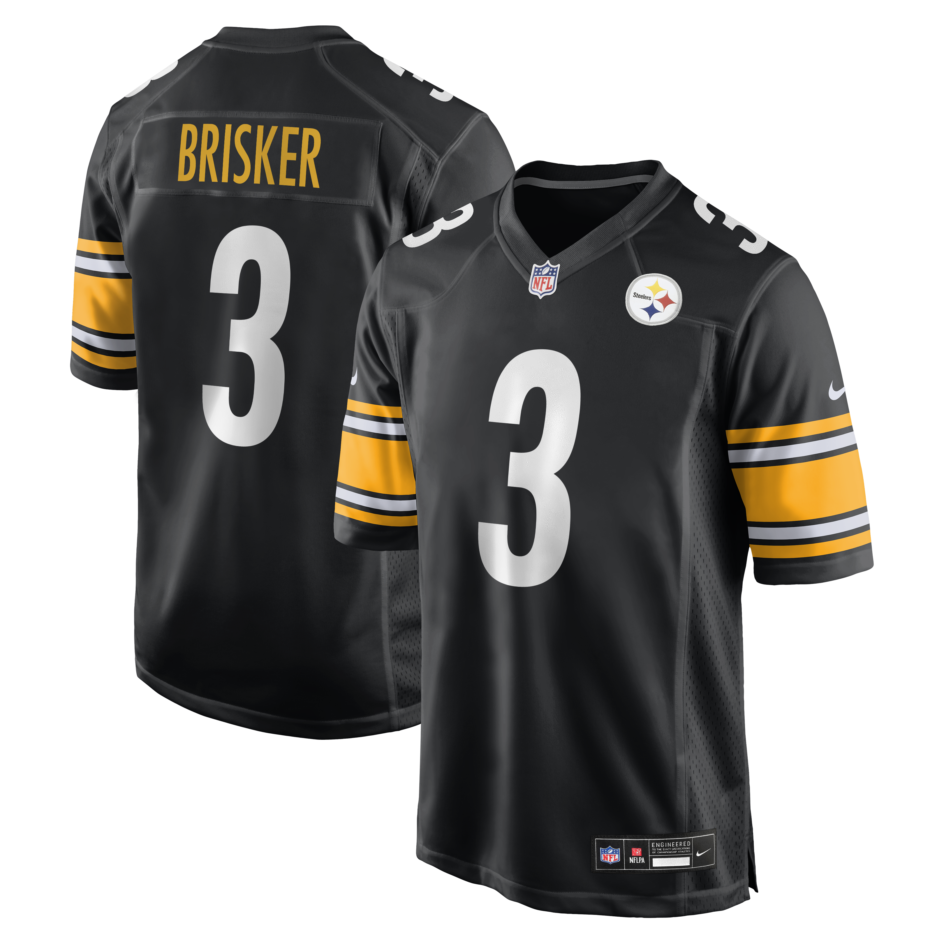 Jaquan Brisker Pittsburgh Steelers Game Jersey Black NFL Football Fan Wear