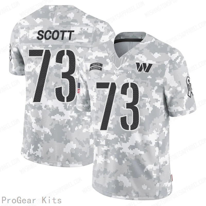 Trent Scott Washington Commanders Jersey No.73 Camo NFL Football Fan Wear