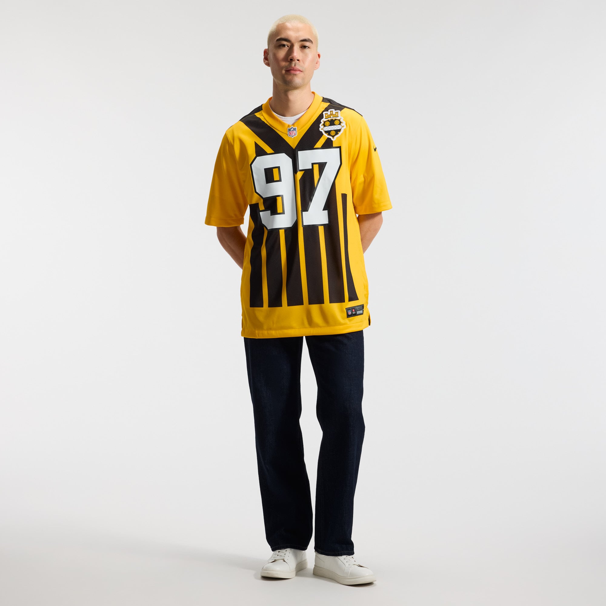 Cameron Heyward Pittsburgh Steelers Game Jersey Gold NFL Football Fan Wear