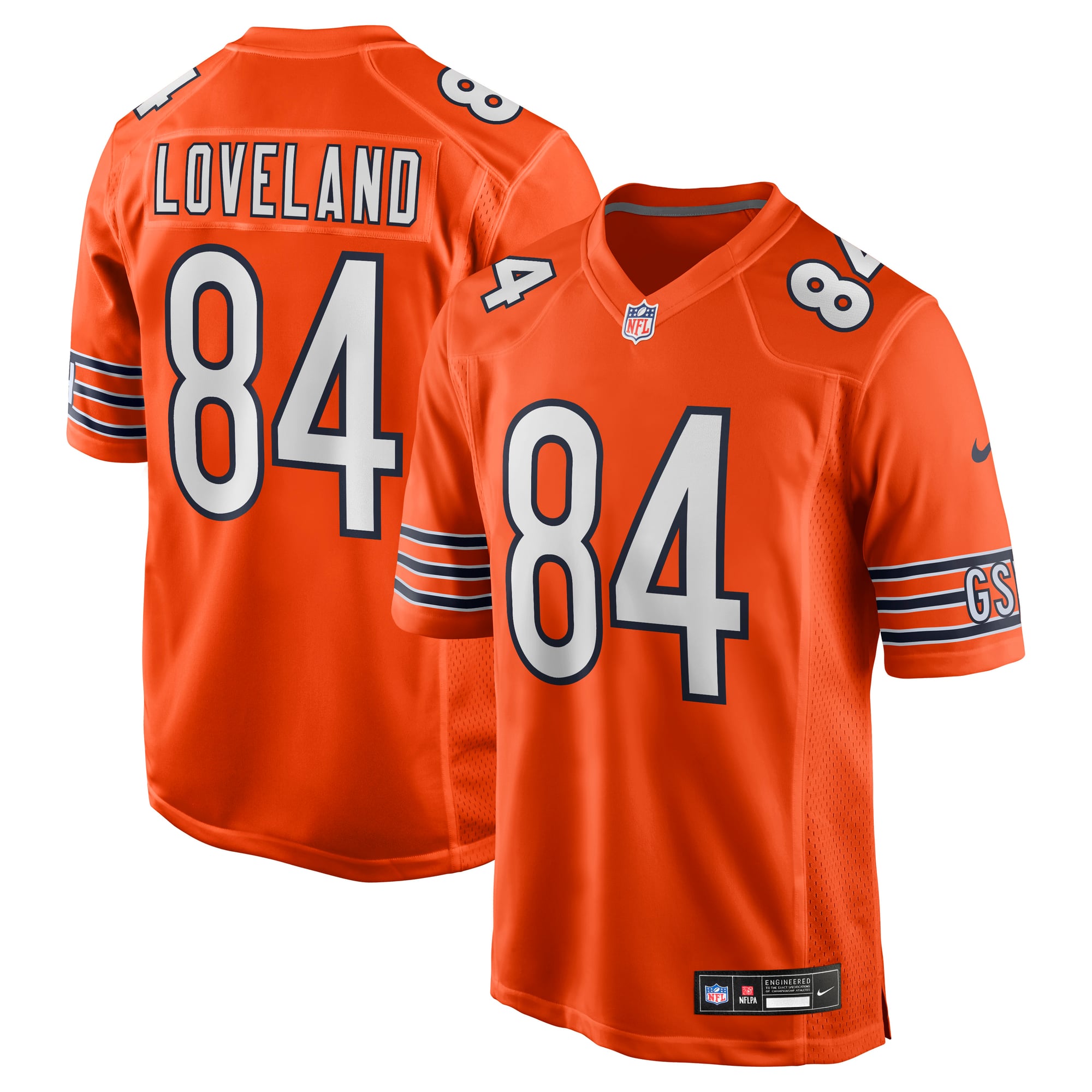 Colston Loveland Chicago Bears Player Jersey Orange NFL Football Fan Wear Colston Loveland