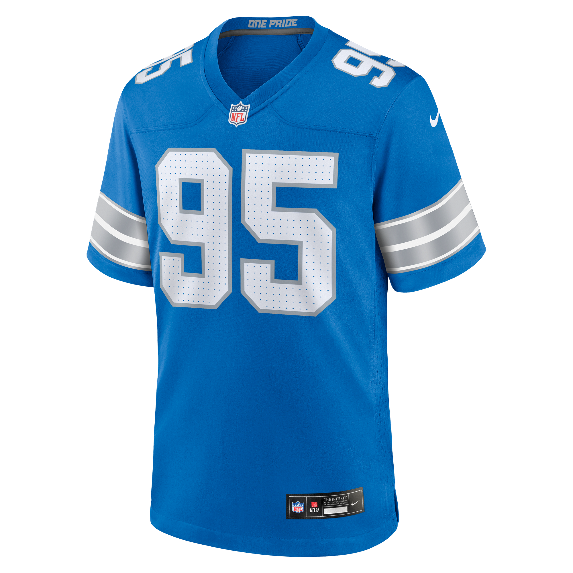 Mathieu Betts Detroit Lions Game Jersey Blue NFL Football Fan Wear