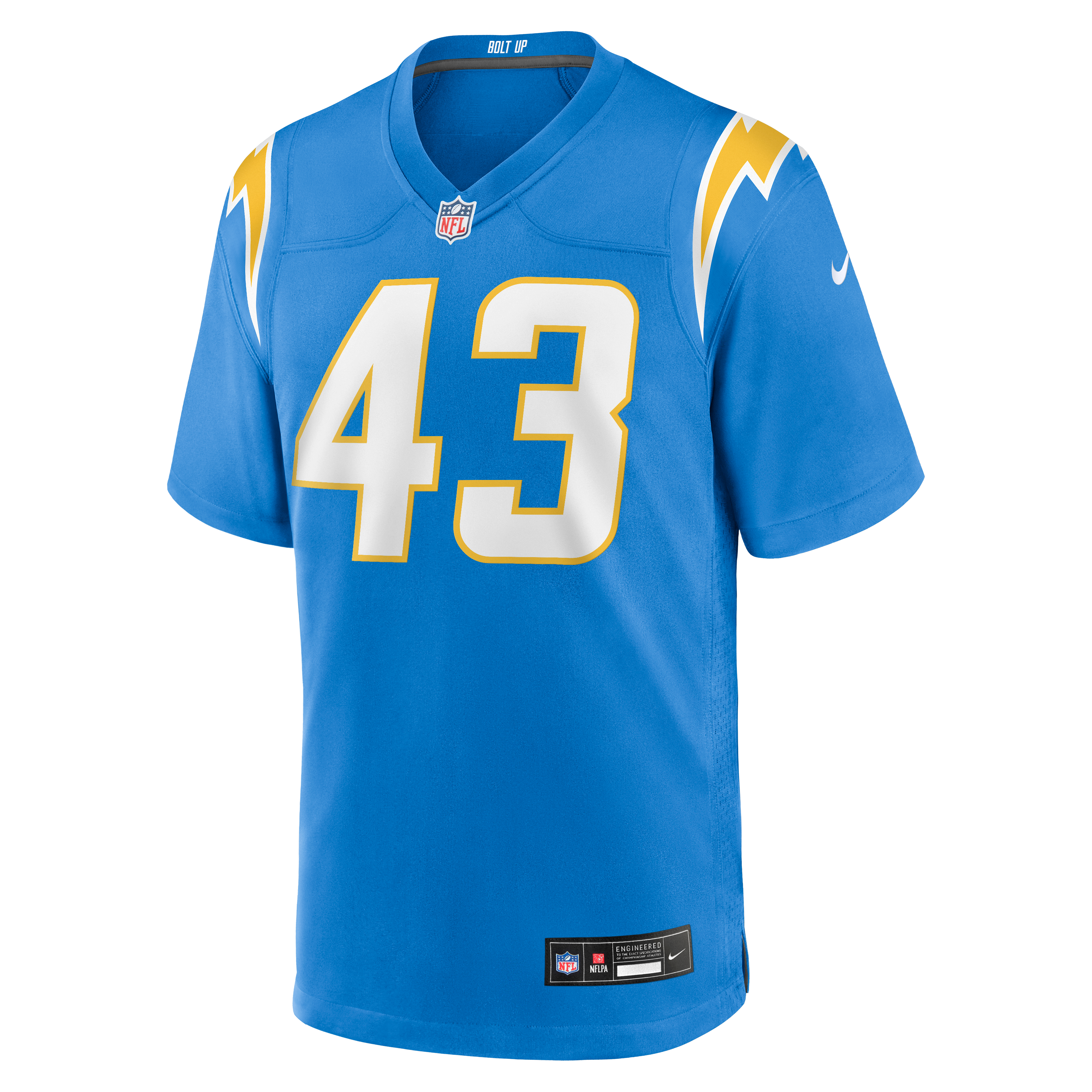 Michael Davis Los Angeles Chargers Game Jersey Powder Blue NFL Football Fan Wear Michael Davis