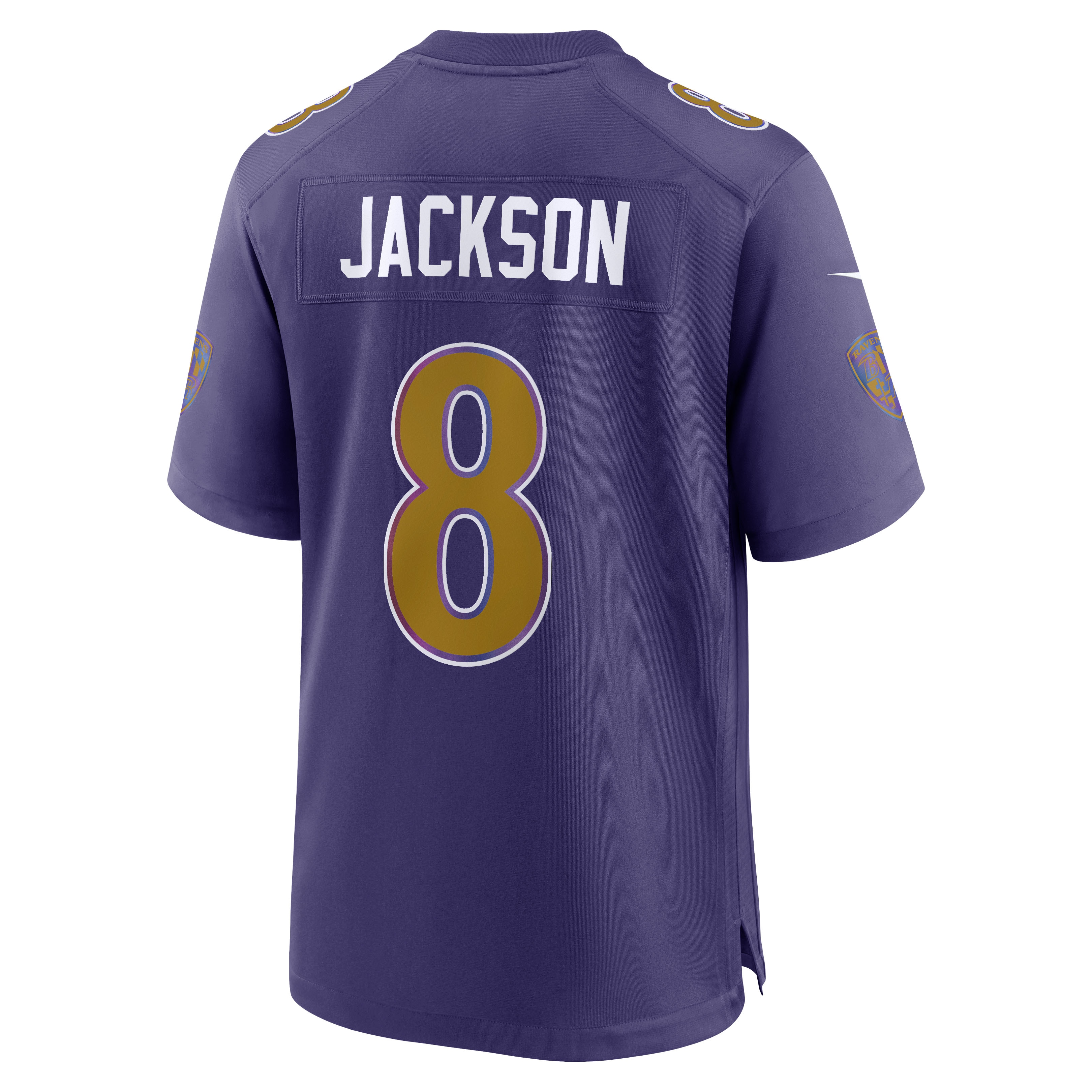 Lamar Jackson Baltimore Ravens Game Jersey No.8 Purple NFL Football Fan Wear Lamar Jackson