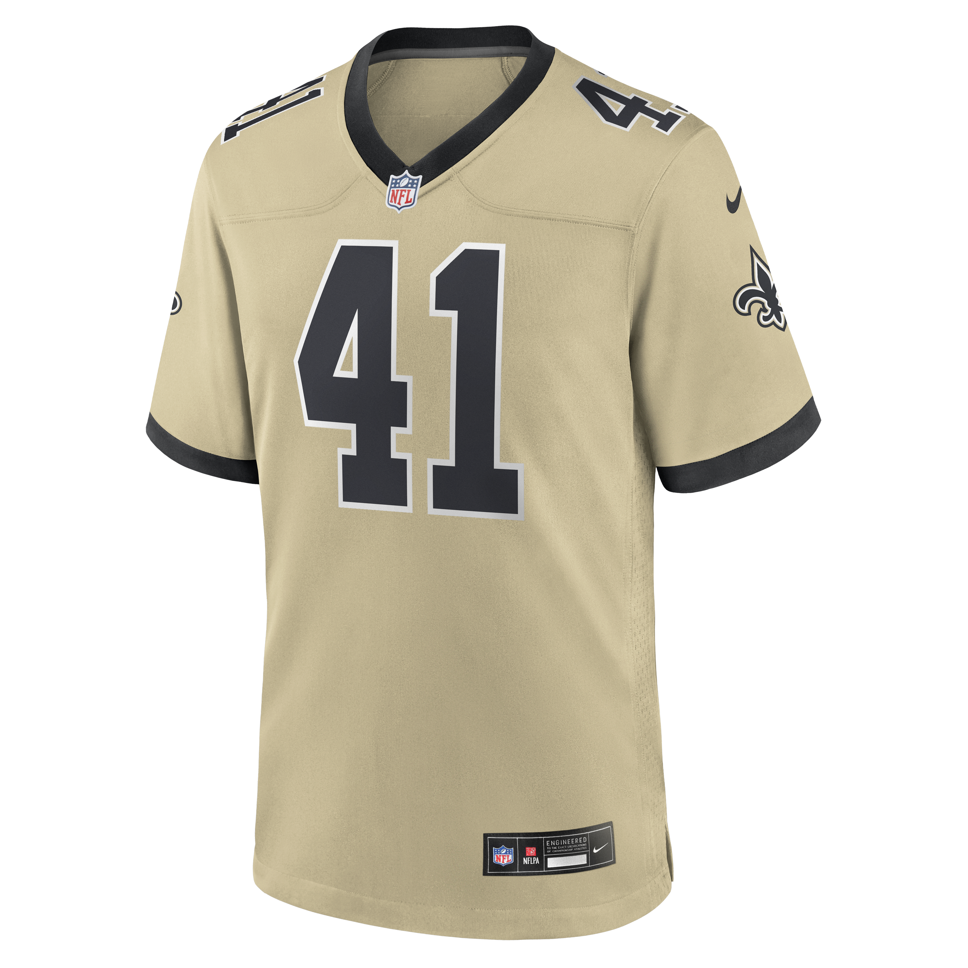 Alvin Kamara Golds New Orleans Saints Player Jersey Gold NFL Football Fan Wear