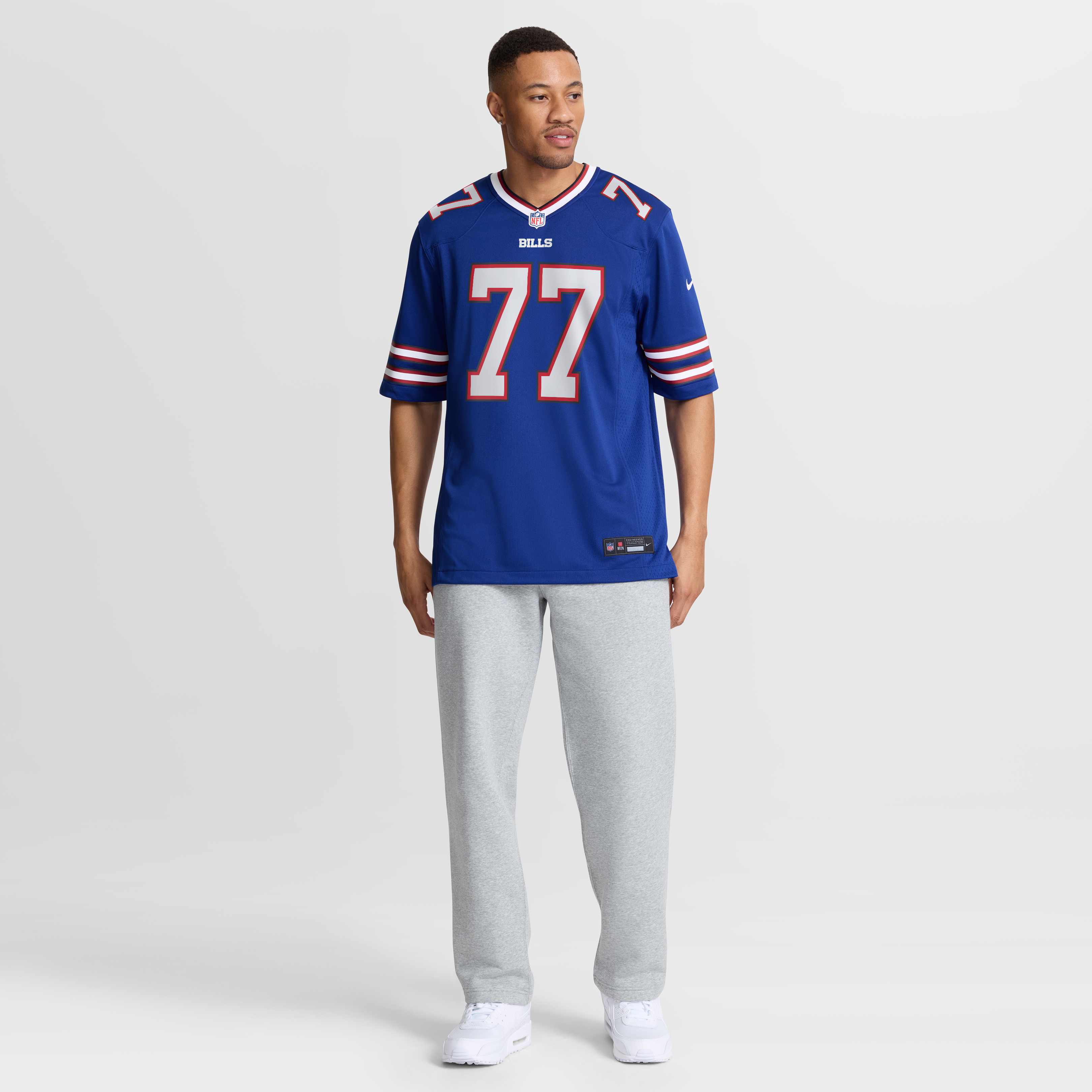 Chase Lundt Buffalo Bills Game Jersey Royal NFL Football Fan Wear Chase Lundt