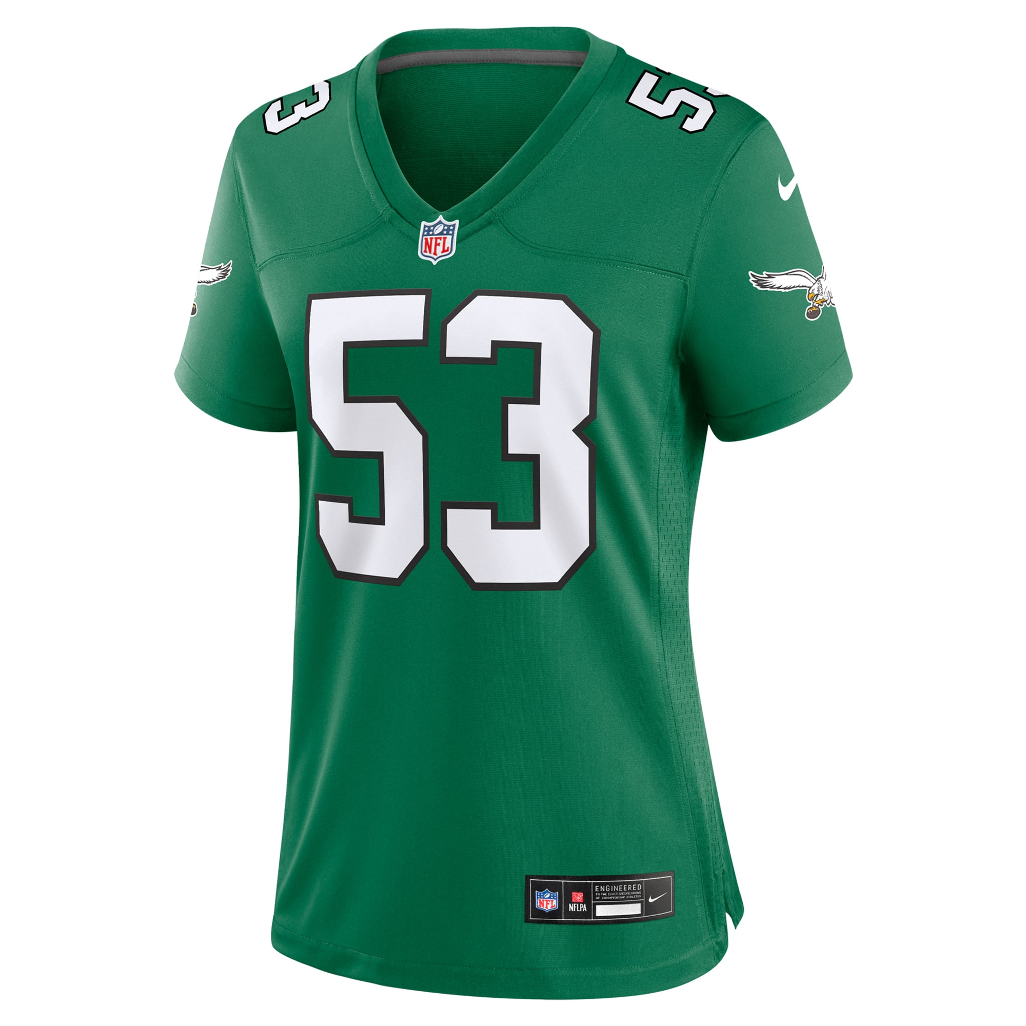 Zack Baun Philadelphia Eagles Game Jersey Kelly Green NFL Football Fan Wear