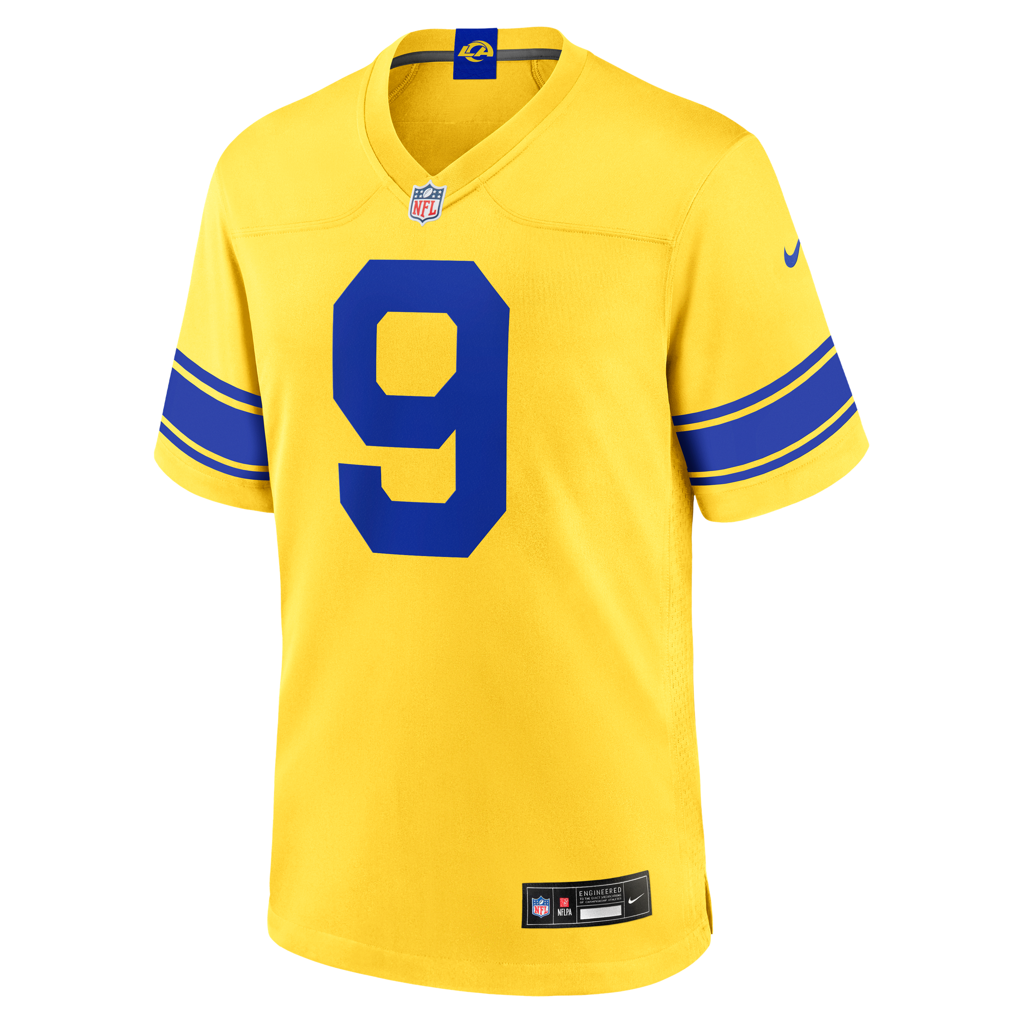 Matthew Stafford Sol Los Angeles Rams Game Jersey NFL Football Fan Wear Matthew Stafford Sol