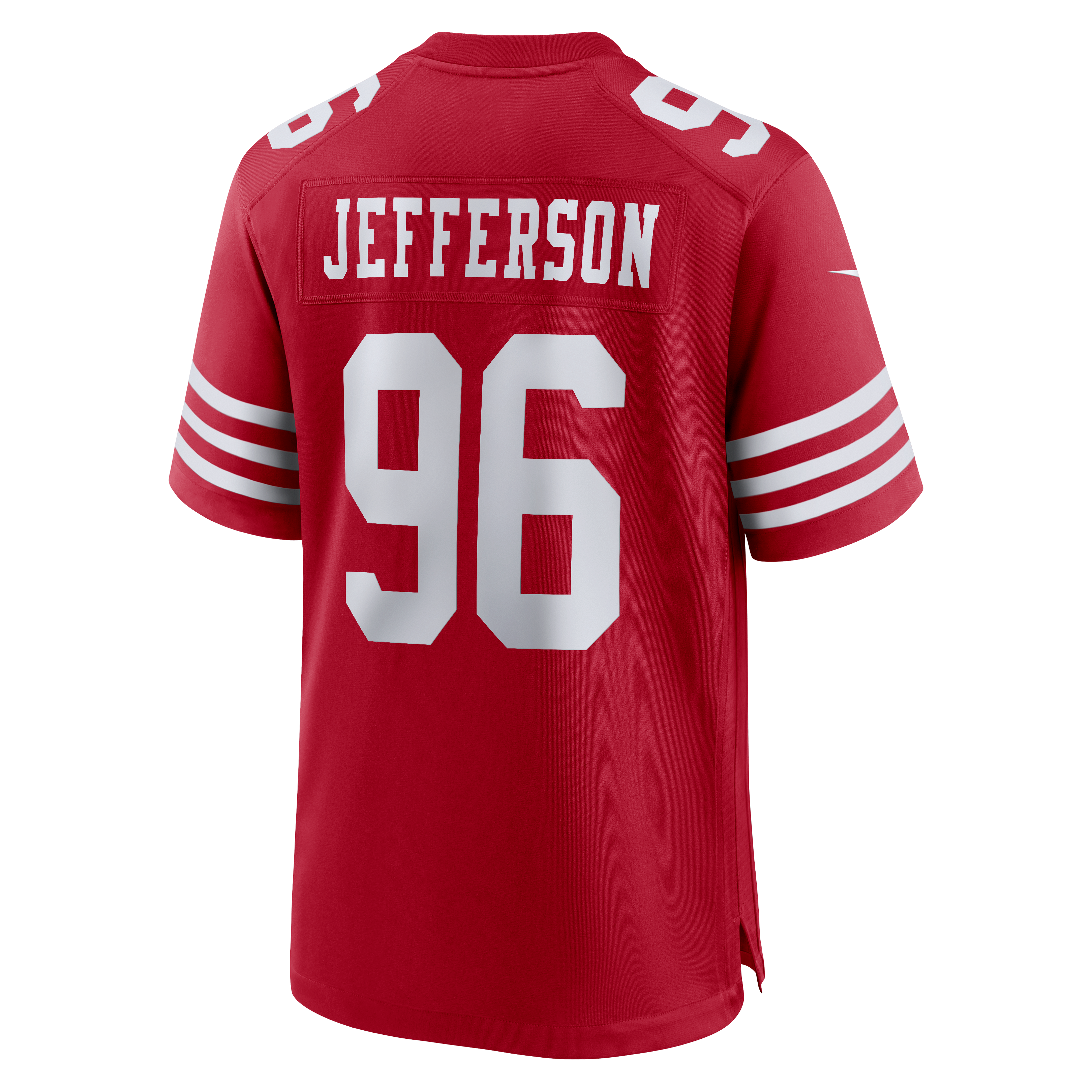 Jordan Jefferson San Francisco 49ers Game Jersey Scarlet NFL Football Fan Wear Jordan Jefferson