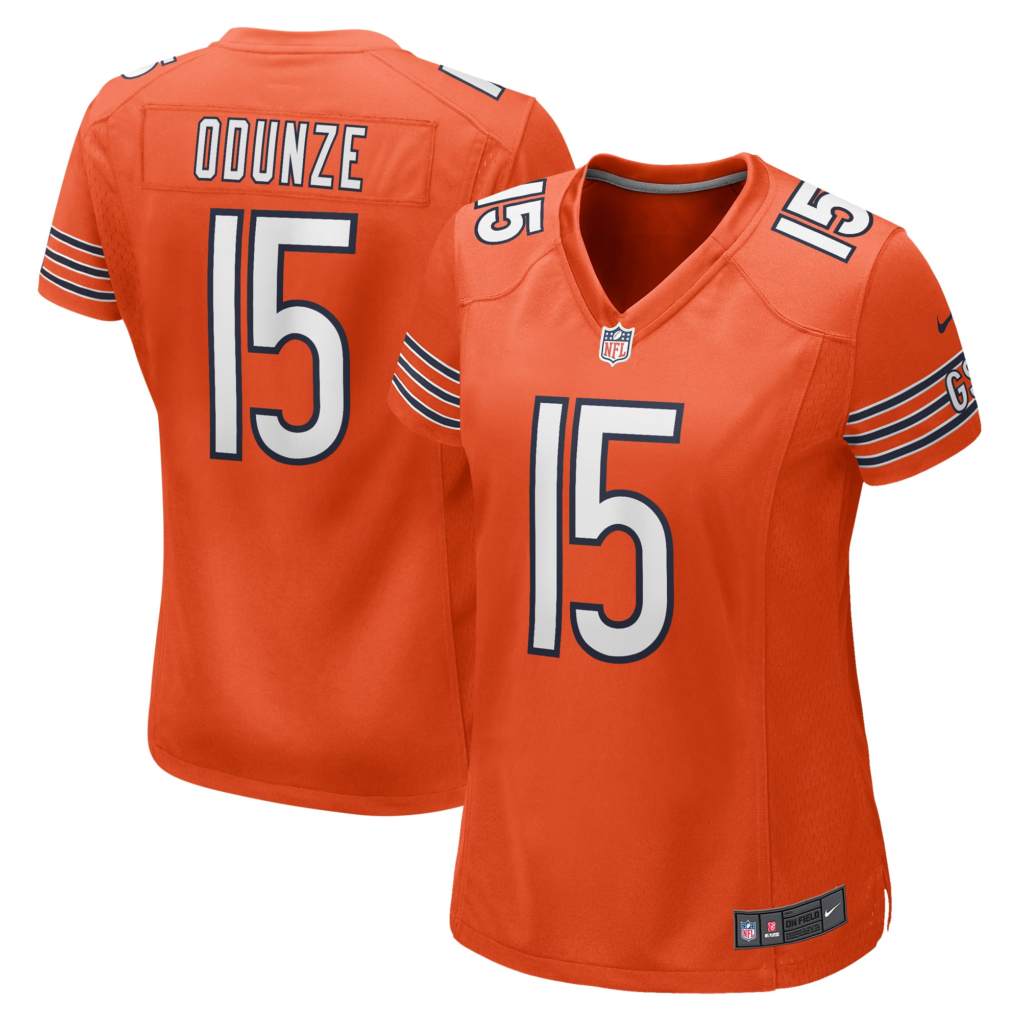 Rome Odunze Chicago Bears Game Jersey Orange NFL Football Fan Wear