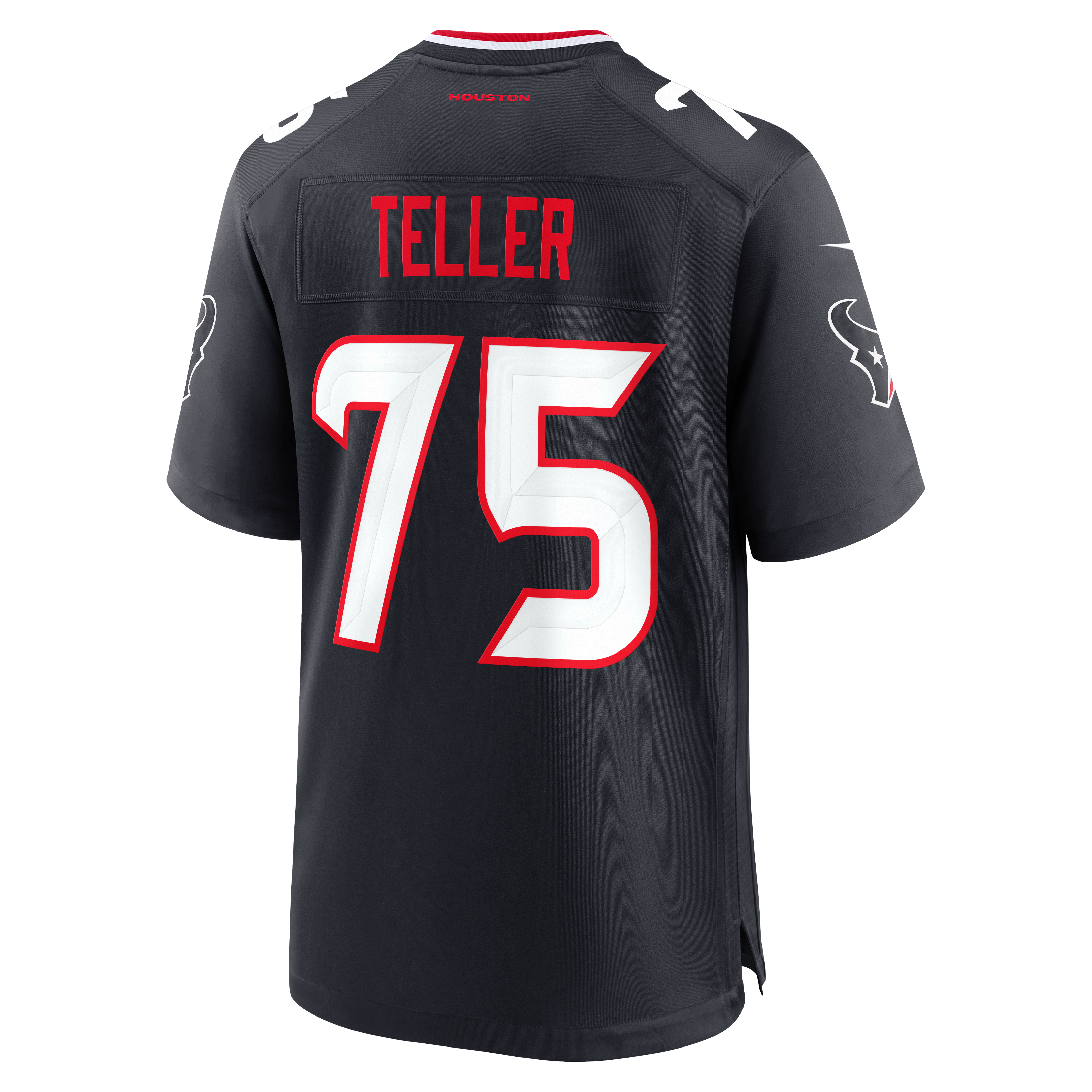 Wyatt Teller Houston Texans Game Jersey Navy NFL Football Fan Wear Wyatt Teller