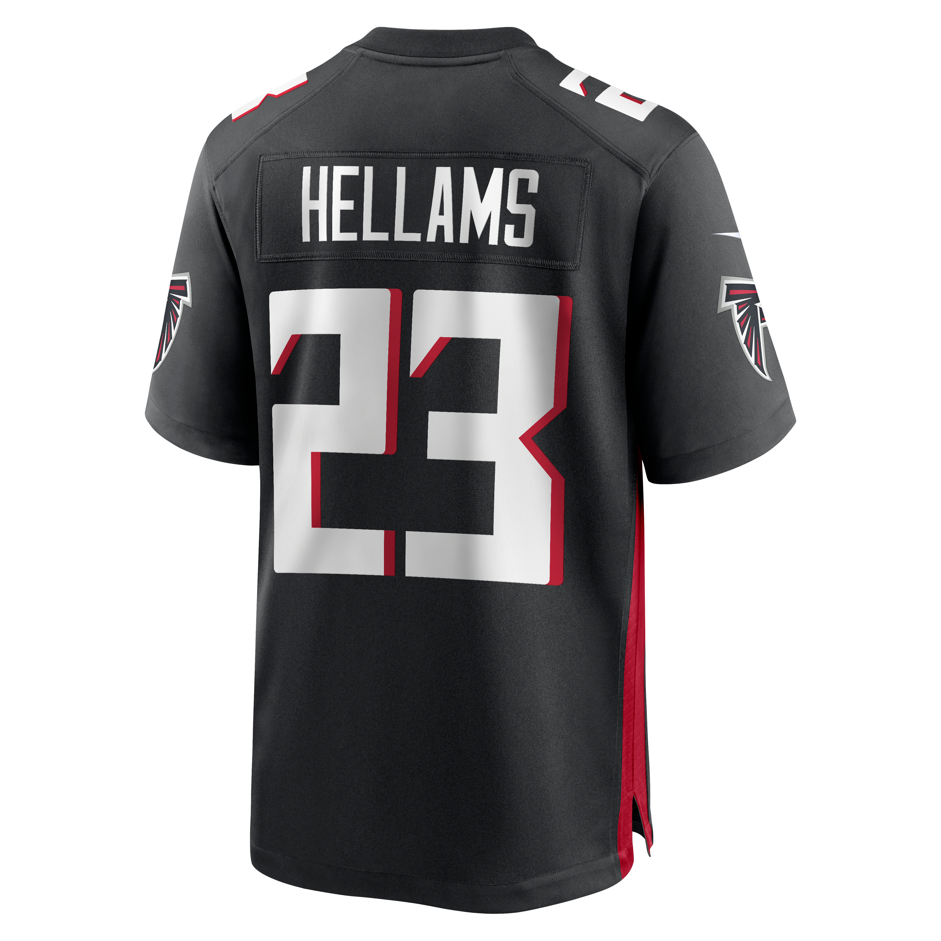 DeMarcco Hellams Atlanta Falcons Game Jersey Black NFL Football Fan Wear DeMarcco Hellams