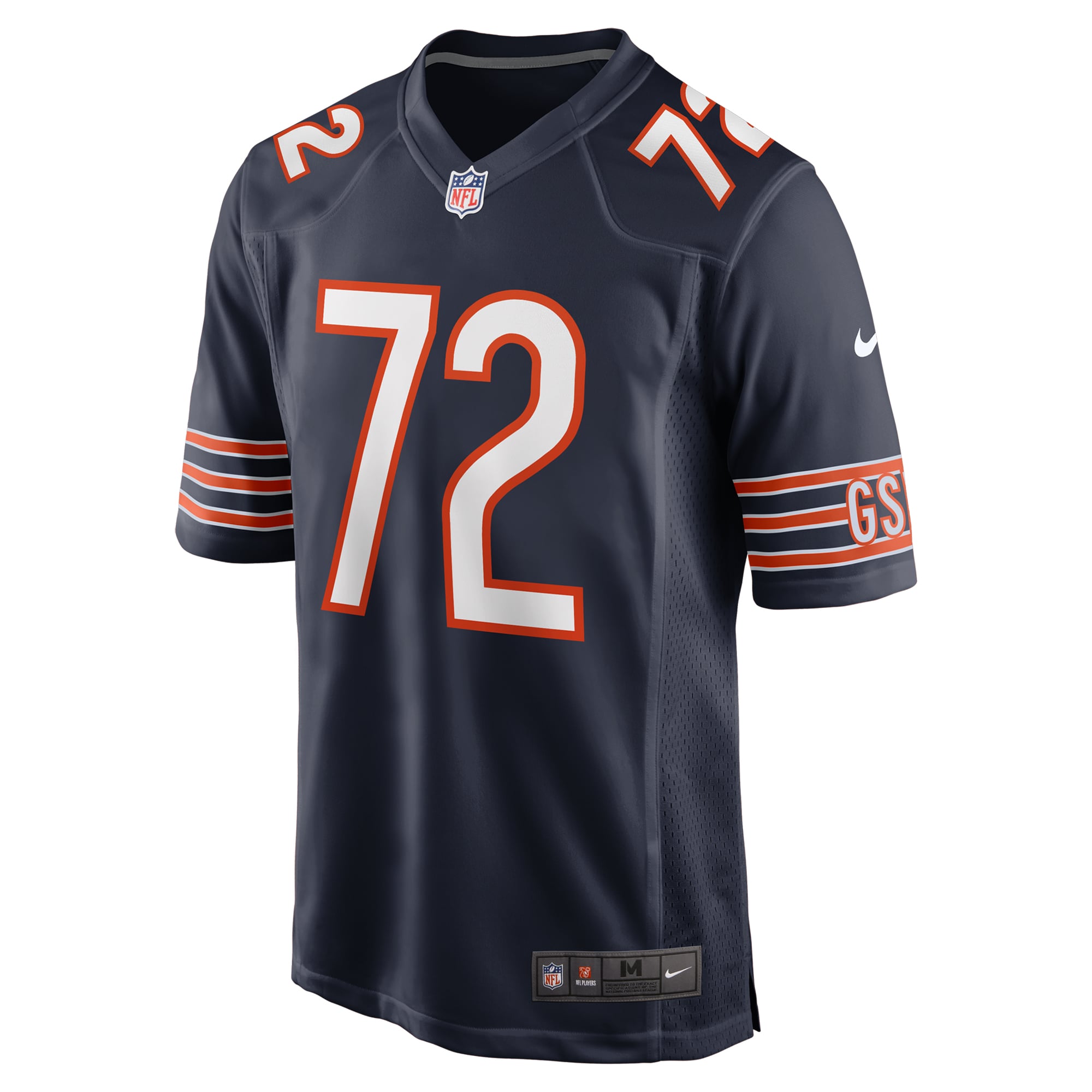 Kiran Amegadjie Chicago Bears Game Jersey Navy NFL Football Fan Wear Kiran Amegadjie
