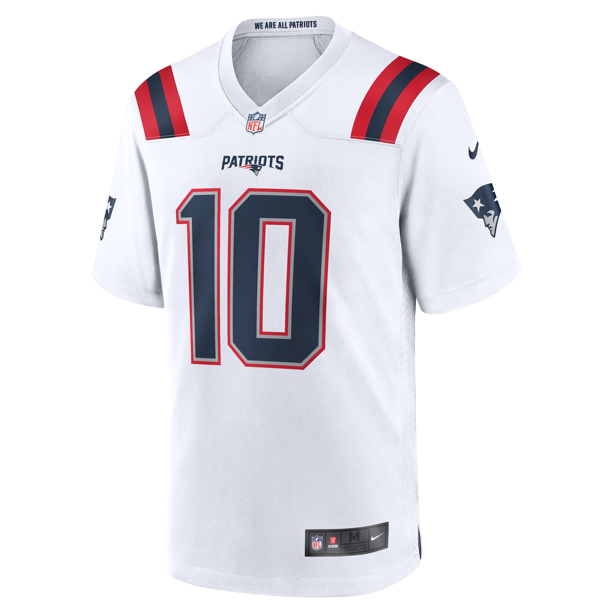 Drake Maye New England Patriots Game Jersey White NFL Football Fan Wear