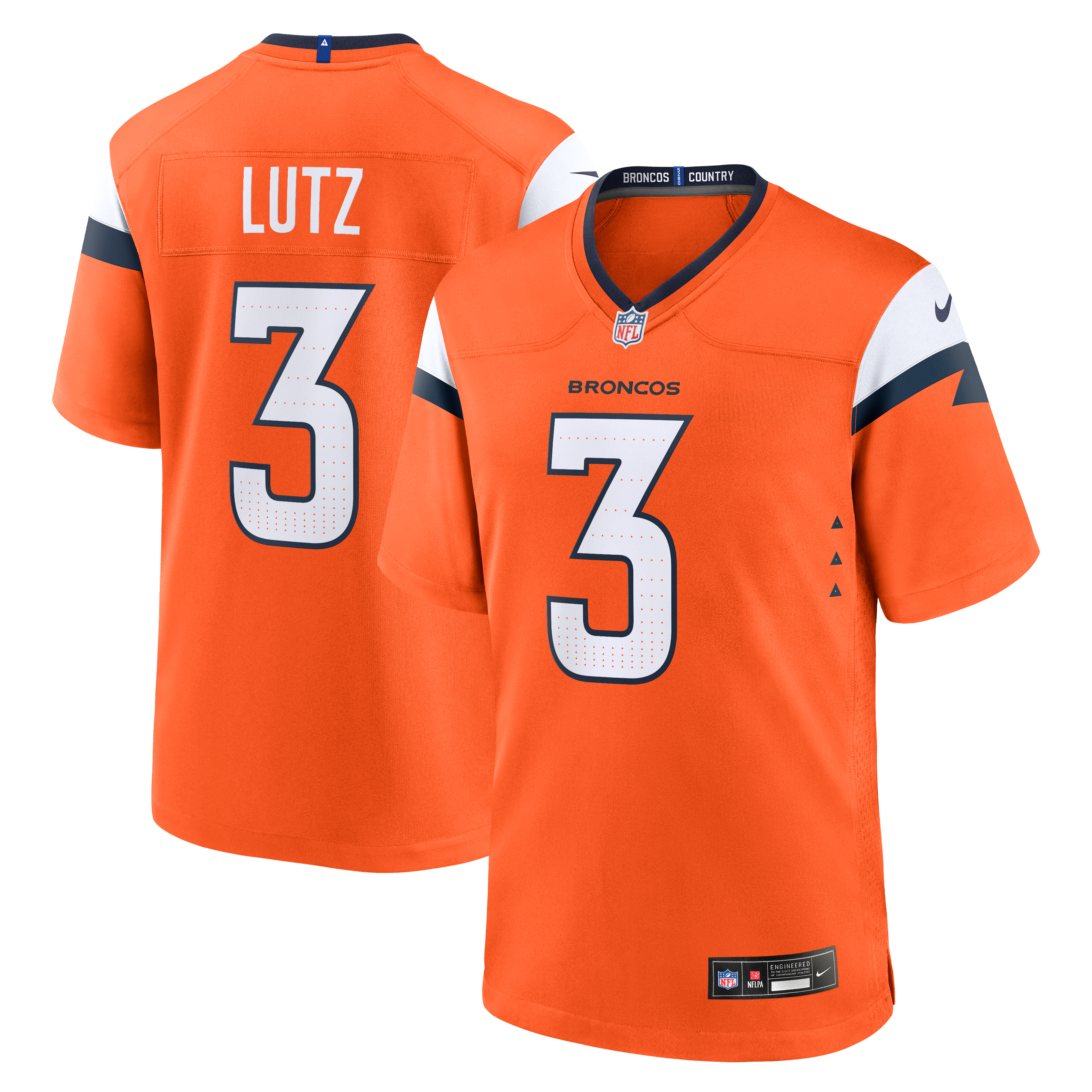 Wil Lutz Denver Broncos Game Jersey Orange NFL Football Fan Wear