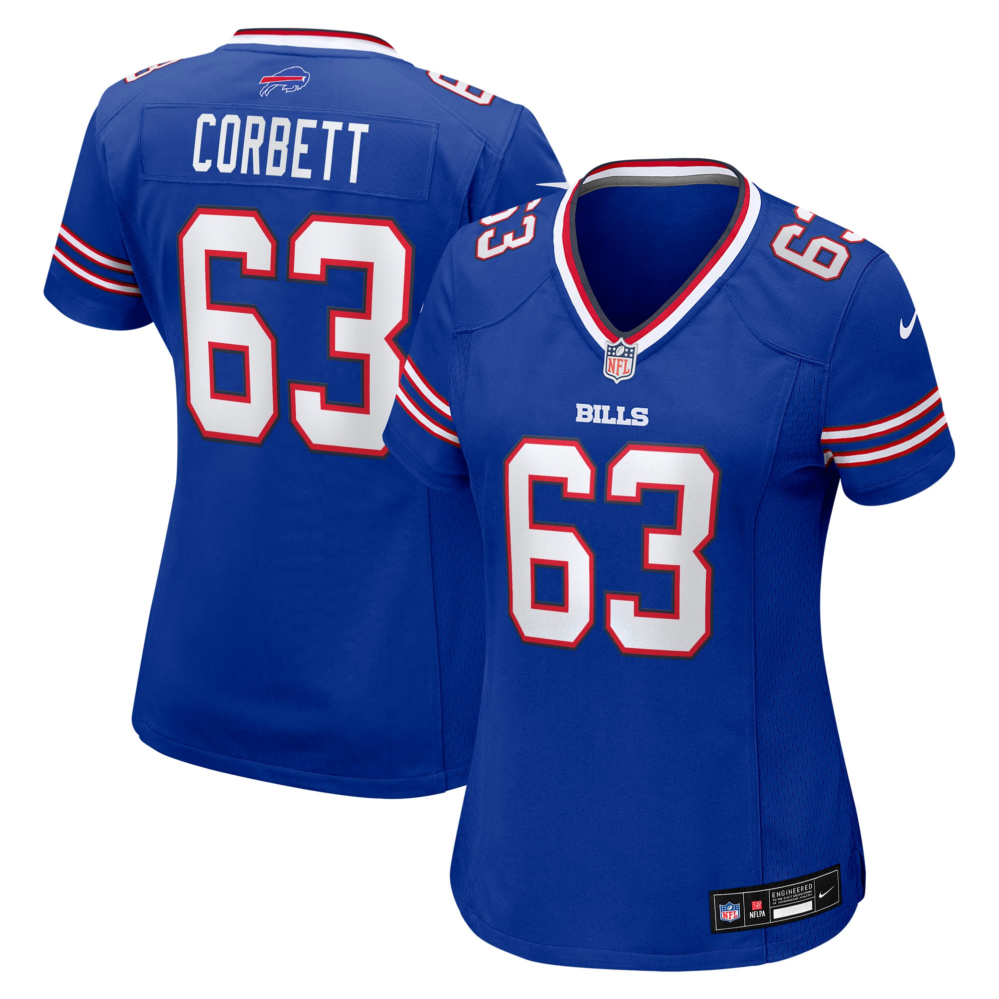 Austin Corbett Buffalo Bills Game Jersey Royal NFL Football Fan Wear Austin Corbett