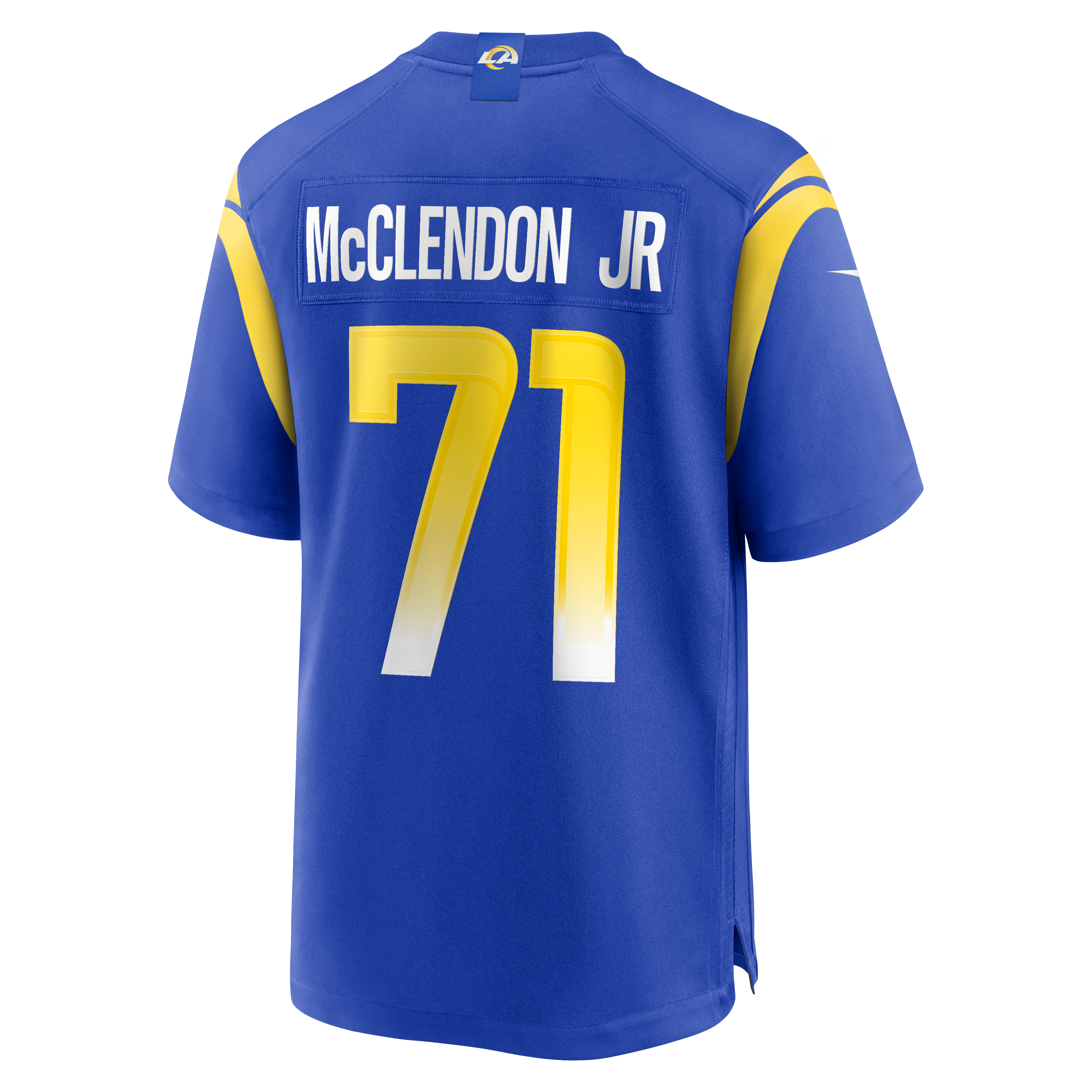 Warren McClendon Jr Los Angeles Rams Game Jersey Royal NFL Football Fan Wear Warren McClendon Jr