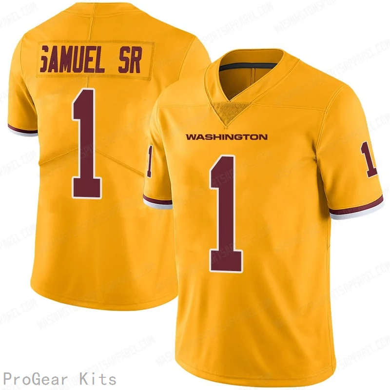Deebo Samuel Sr Washington Commanders Jersey No.1 Gold NFL Football Fan Wear
