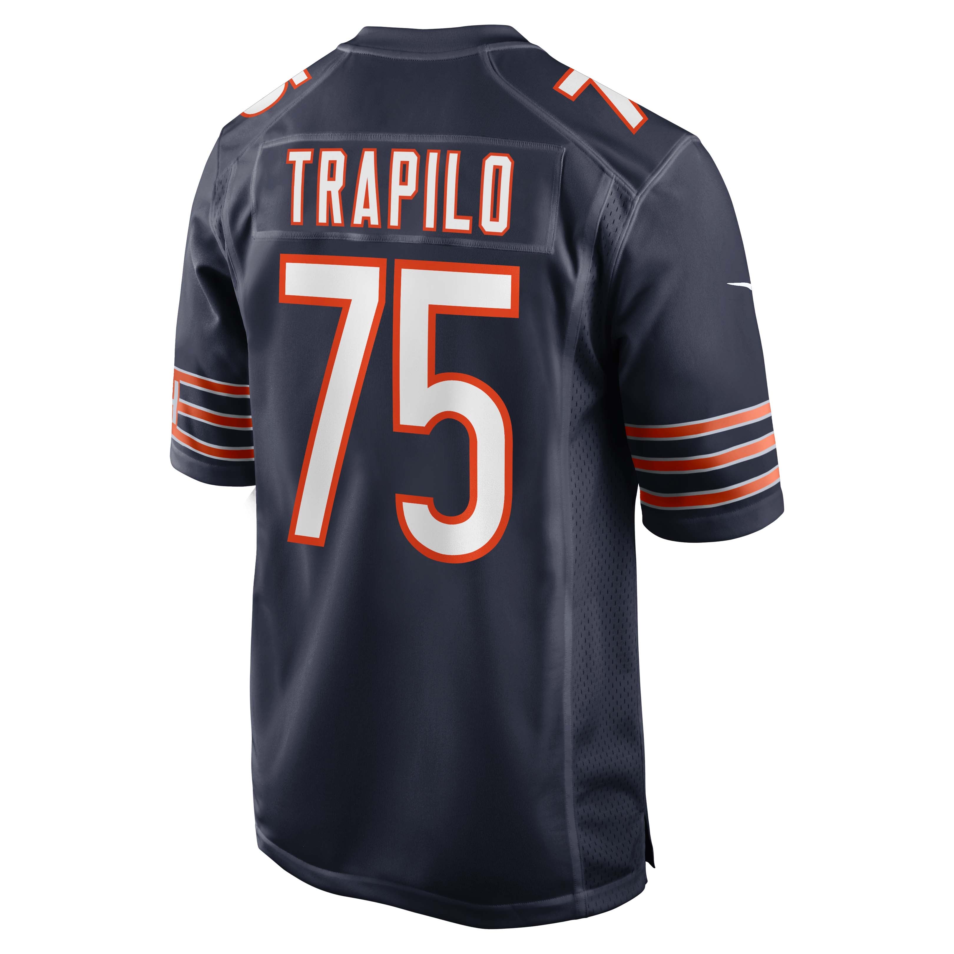 Ozzy Trapilo Chicago Bears Game Jersey Navy NFL Football Fan Wear Ozzy Trapilo