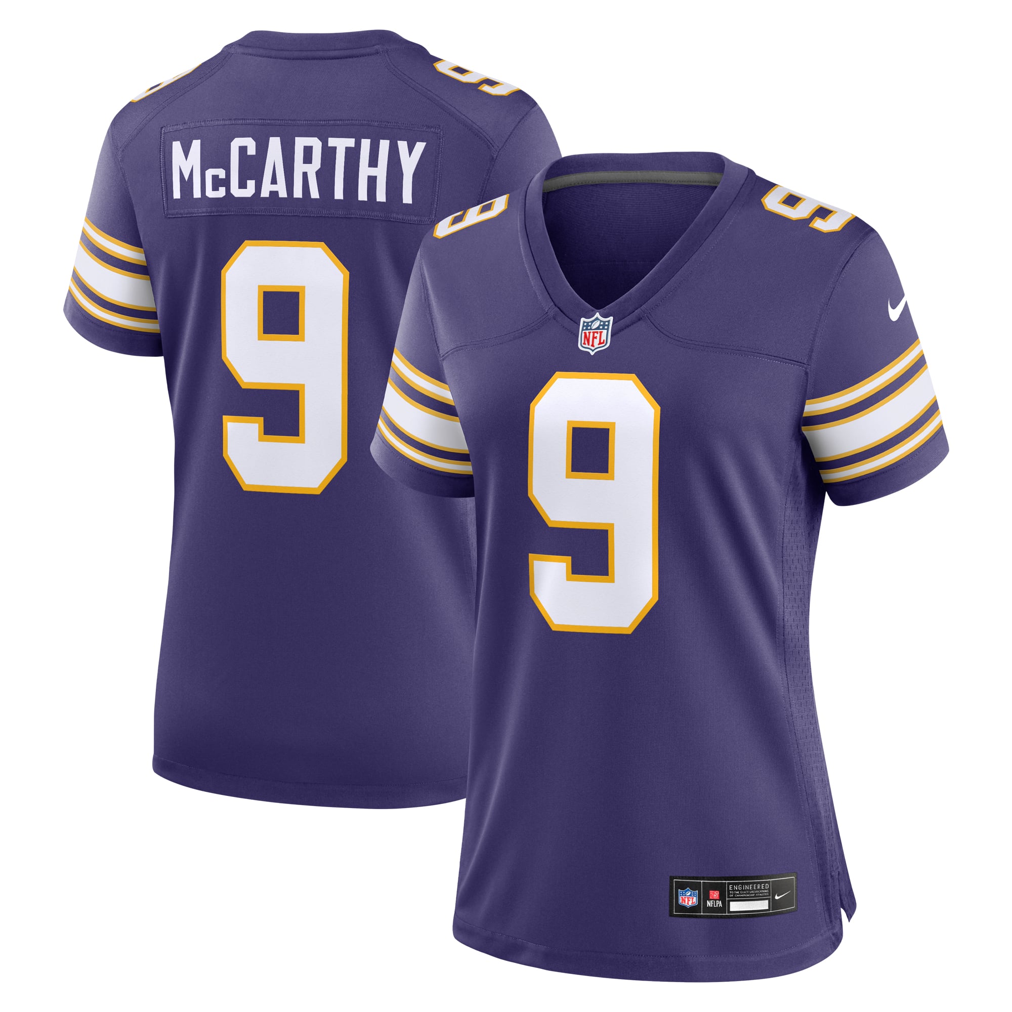 JJ McCarthy Minnesota Vikings Game Jersey Purple NFL Football Fan Wear