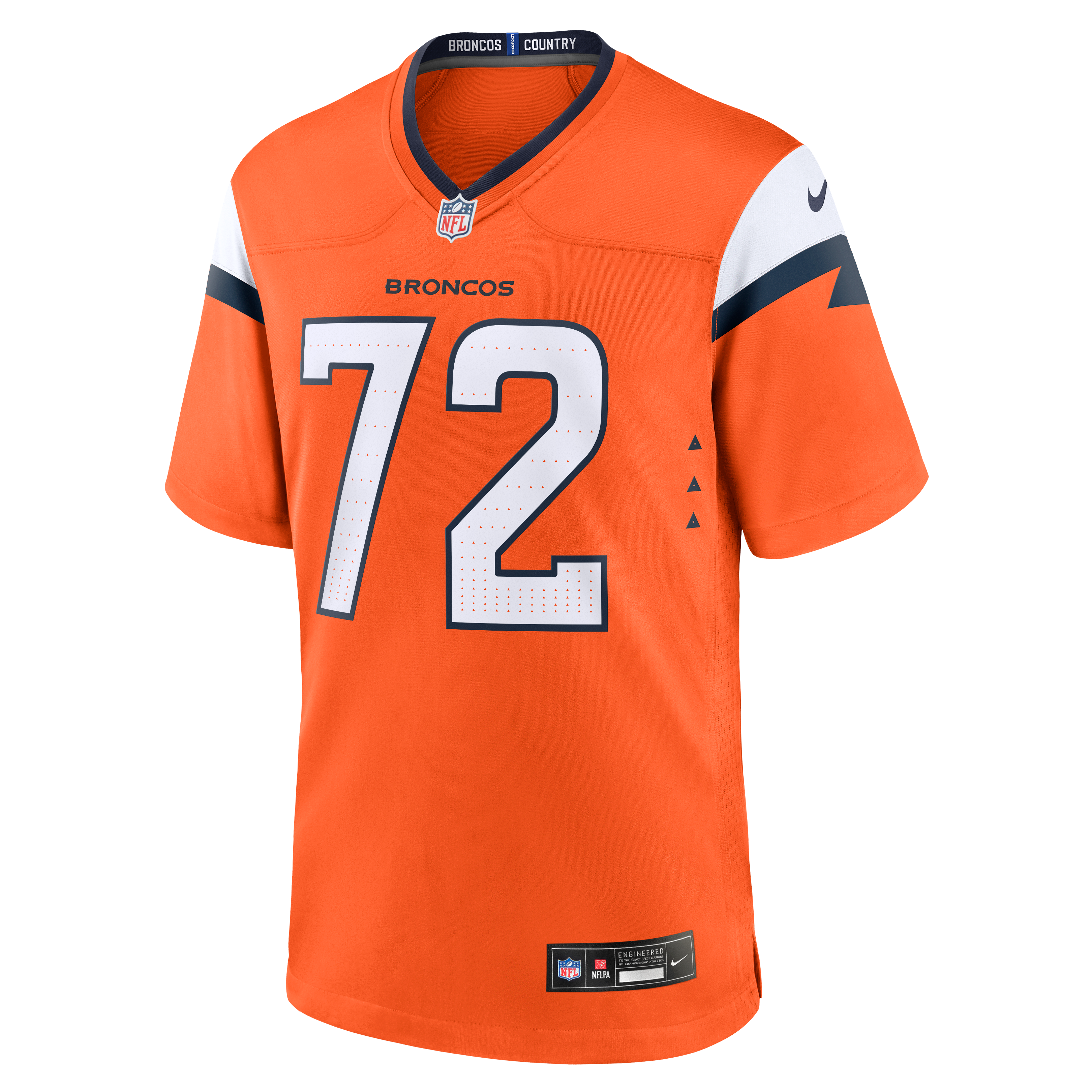 Garett Bolles Denver Broncos Game Jersey Orange NFL Football Fan Wear Garett Bolles