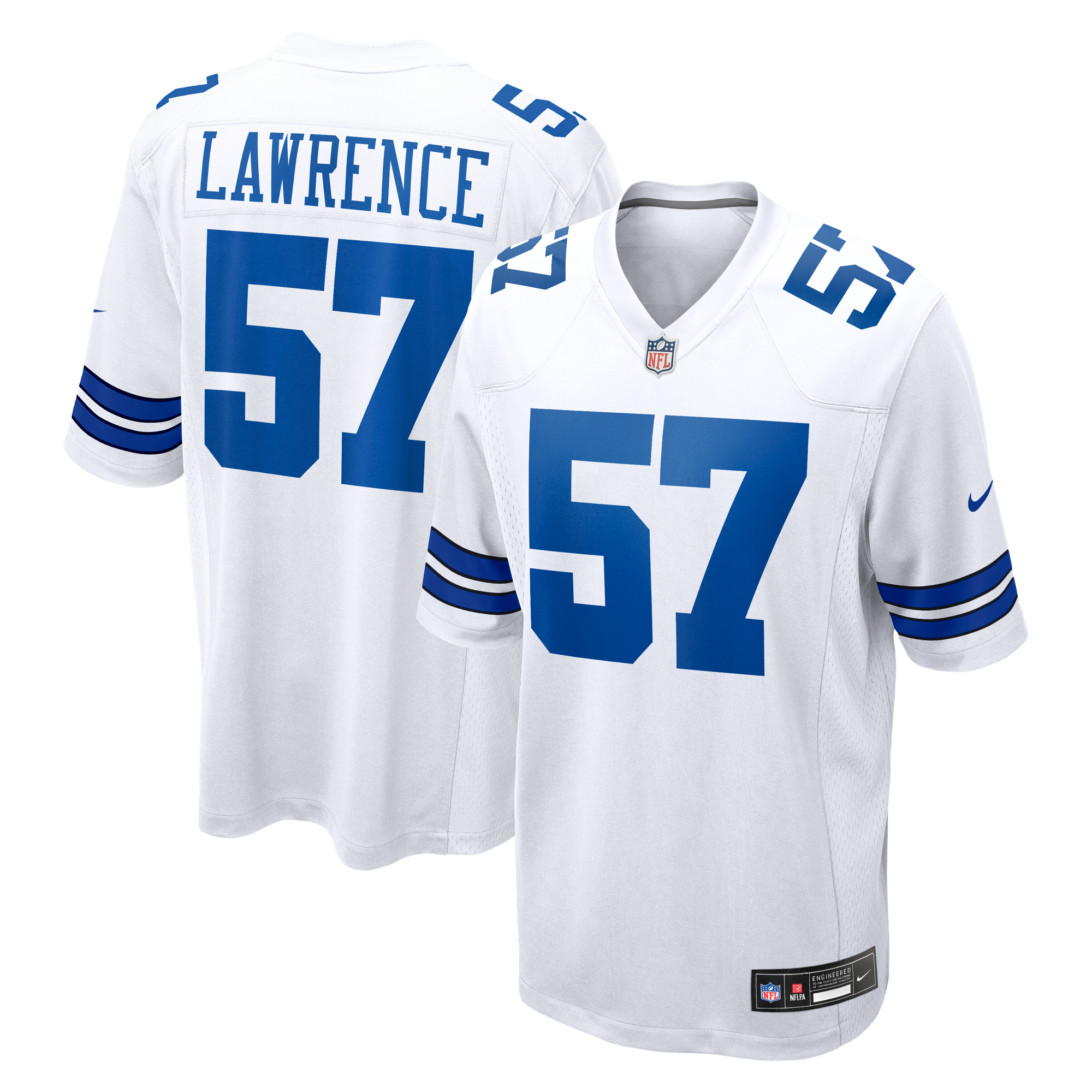 Malachi Lawrence Dallas Cowboys Game Jersey White NFL Football Fan Wear