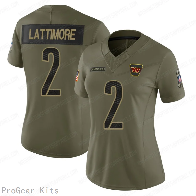 Marshon Lattimore Washington Commanders Jersey No.2 Olive NFL Football Fan Wear Marshon Lattimore