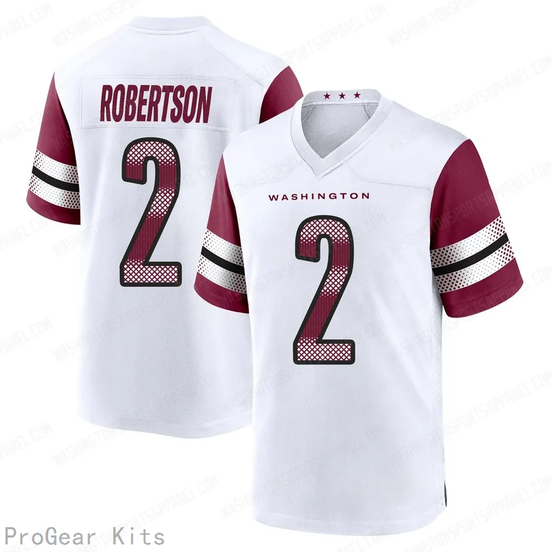 Amik Robertson Washington Commanders Jersey No.2 White NFL Football Fan Wear Amik Robertson