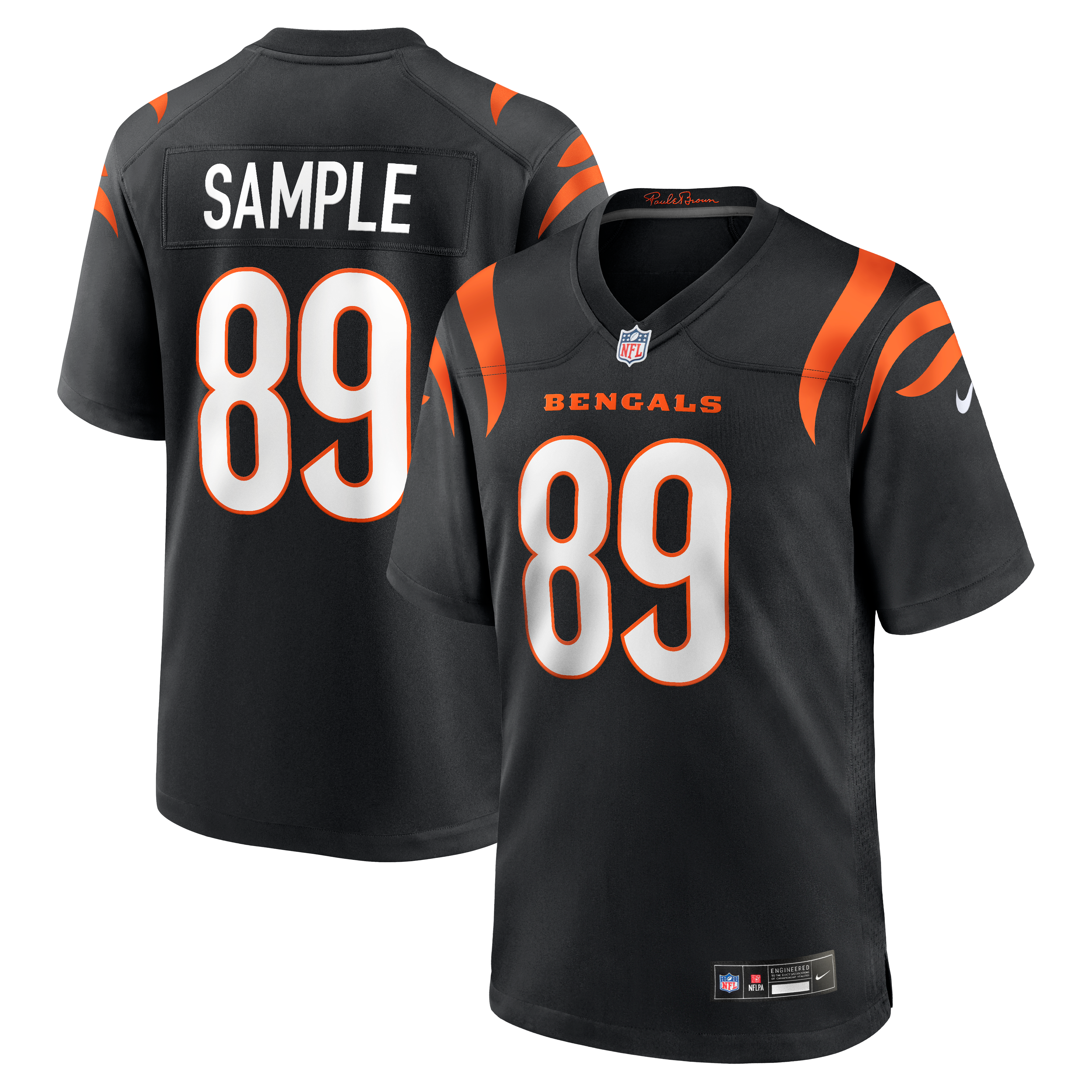 Drew Sample Cincinnati Bengals Game Jersey Black NFL Football Fan Wear