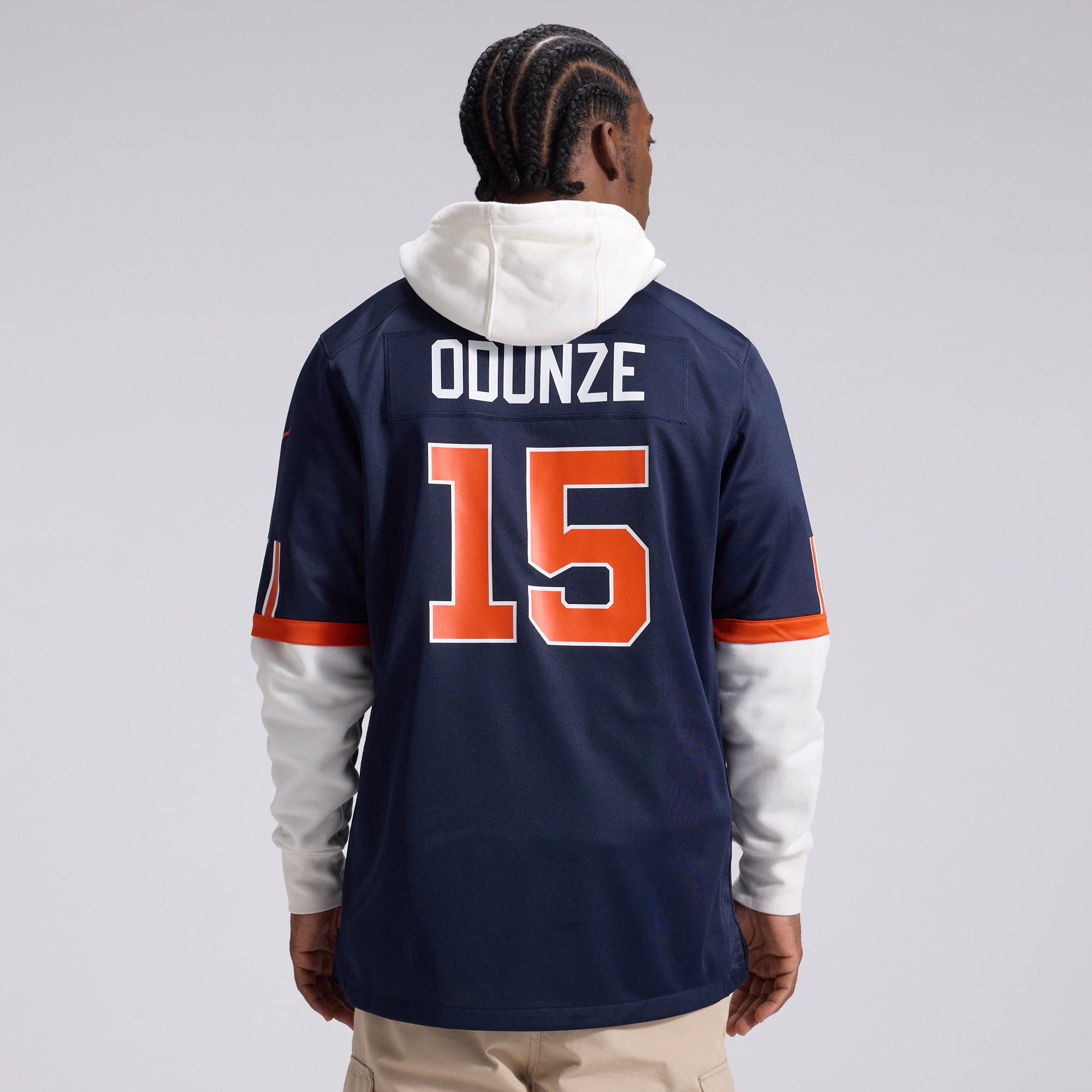Rome Odunze Chicago Bears Game Jersey Navy NFL Football Fan Wear Rome Odunze