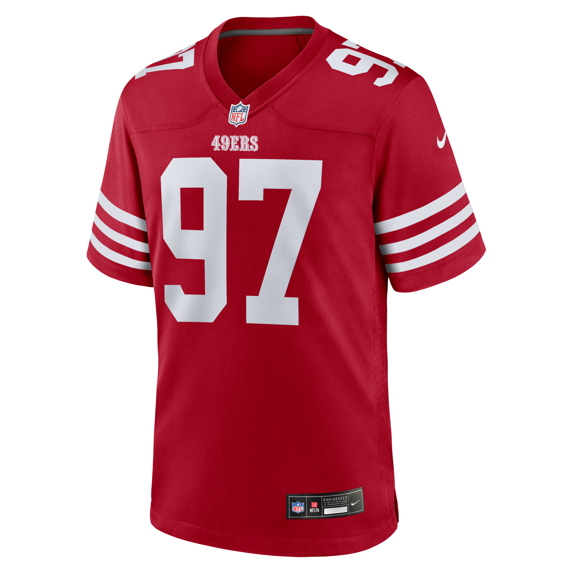American Nick Bosa San Francisco 49ers Player Jersey Scarlet NFL Football Fan Wear