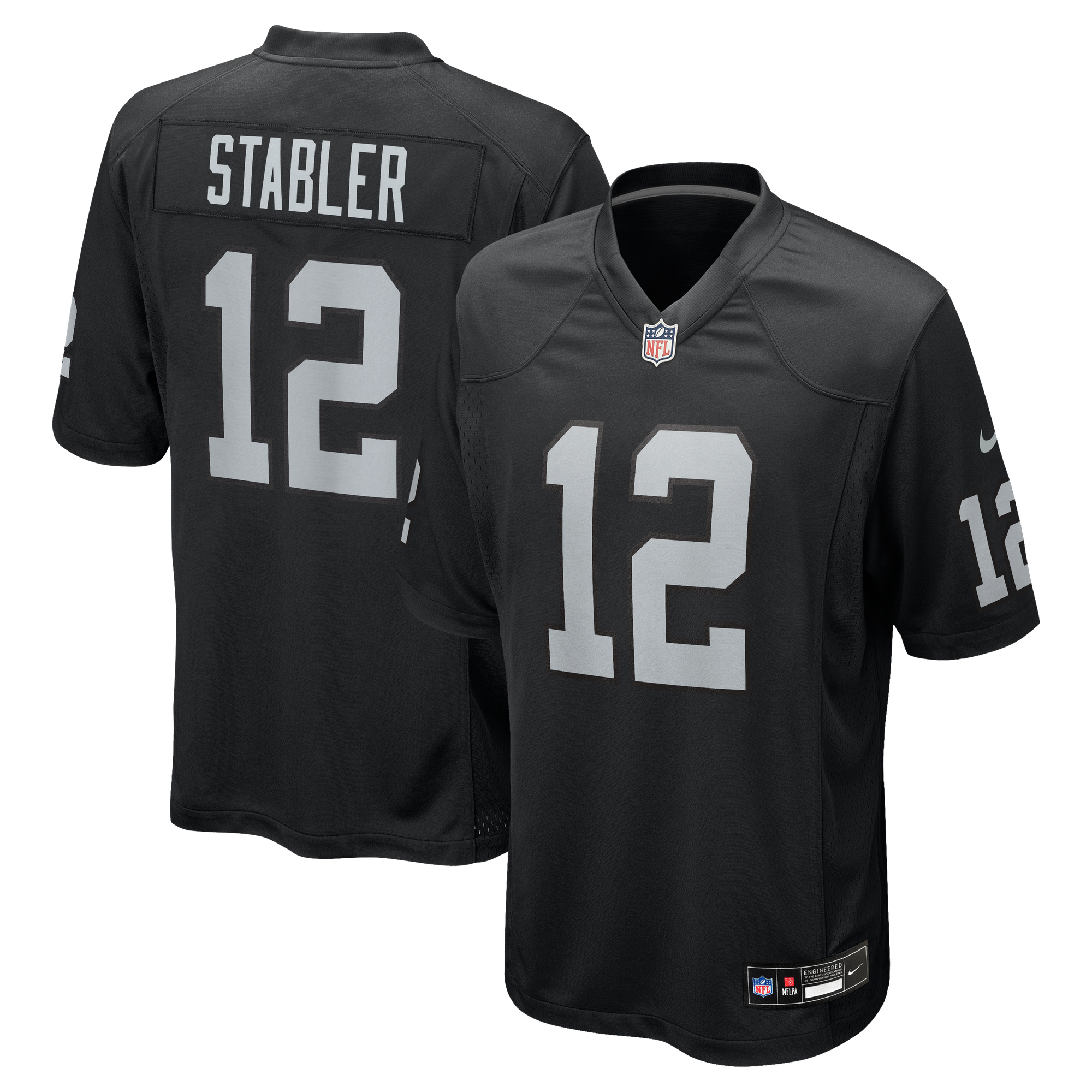 Retired Ken Stabler Las Vegas Raiders Player Jersey NFL Football Fan Wear Retired Ken Stabler