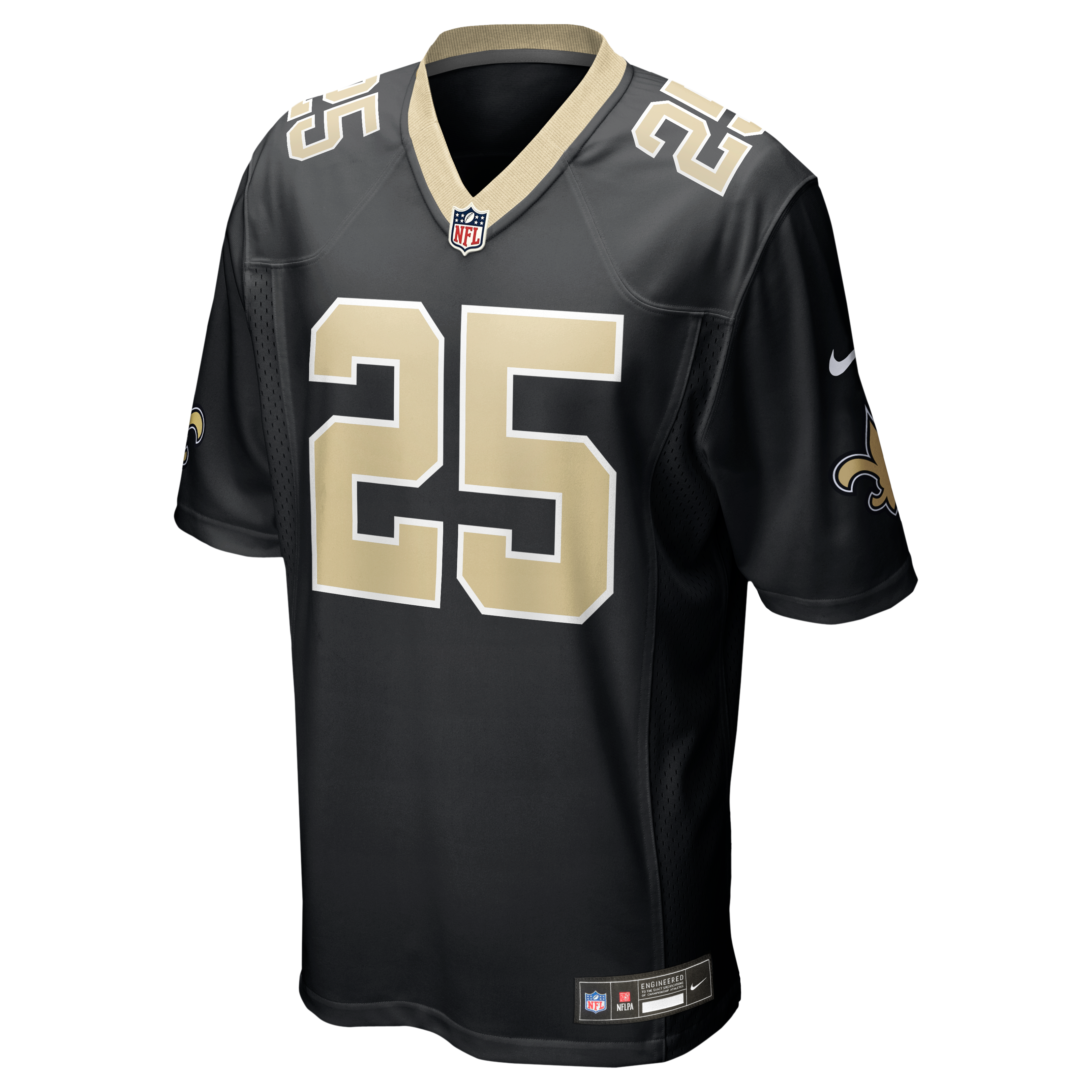 Rejzohn Wright New Orleans Saints Game Jersey Black NFL Football Fan Wear