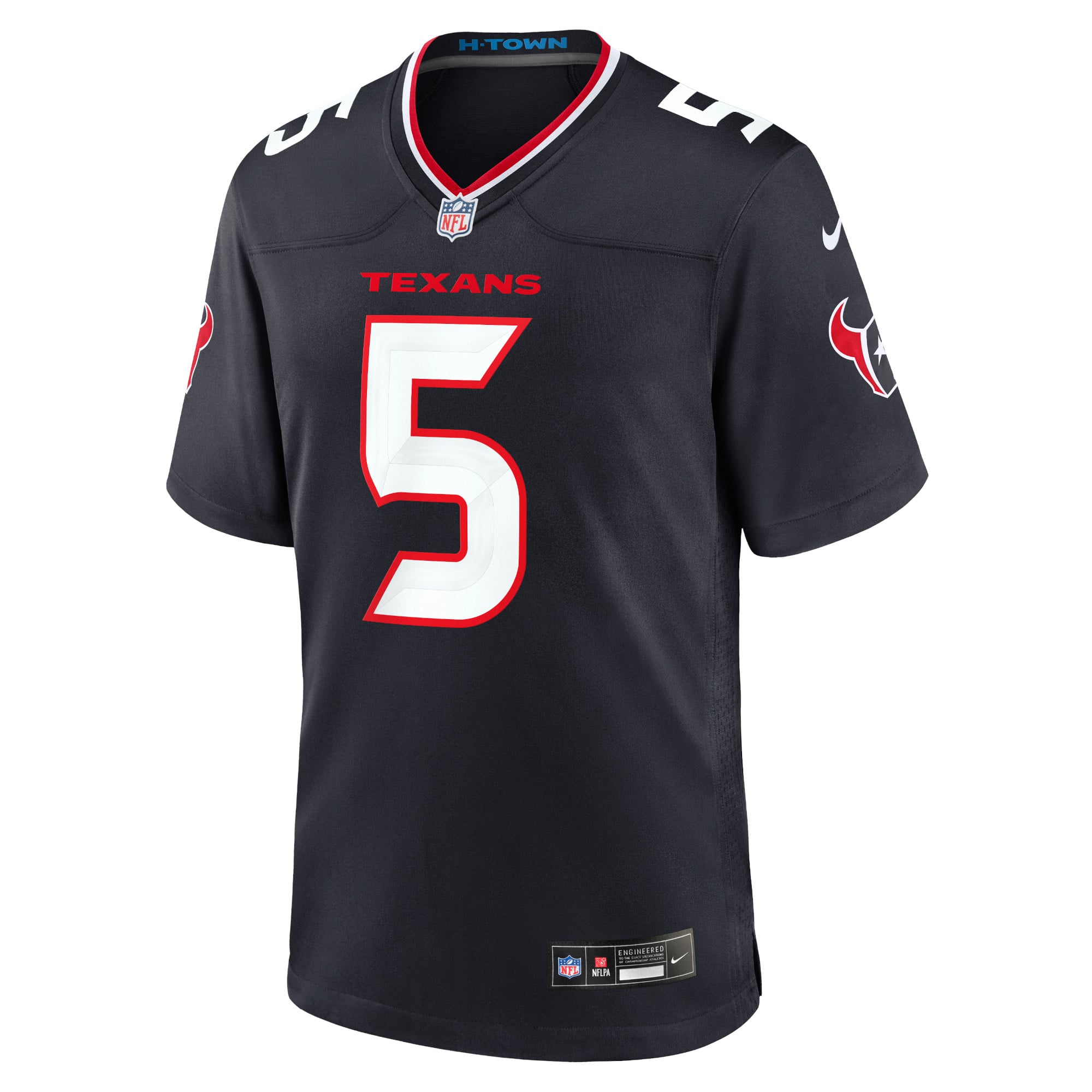 Jalen Pitre Houston Texans Game Jersey Navy NFL Football Fan Wear Jalen Pitre