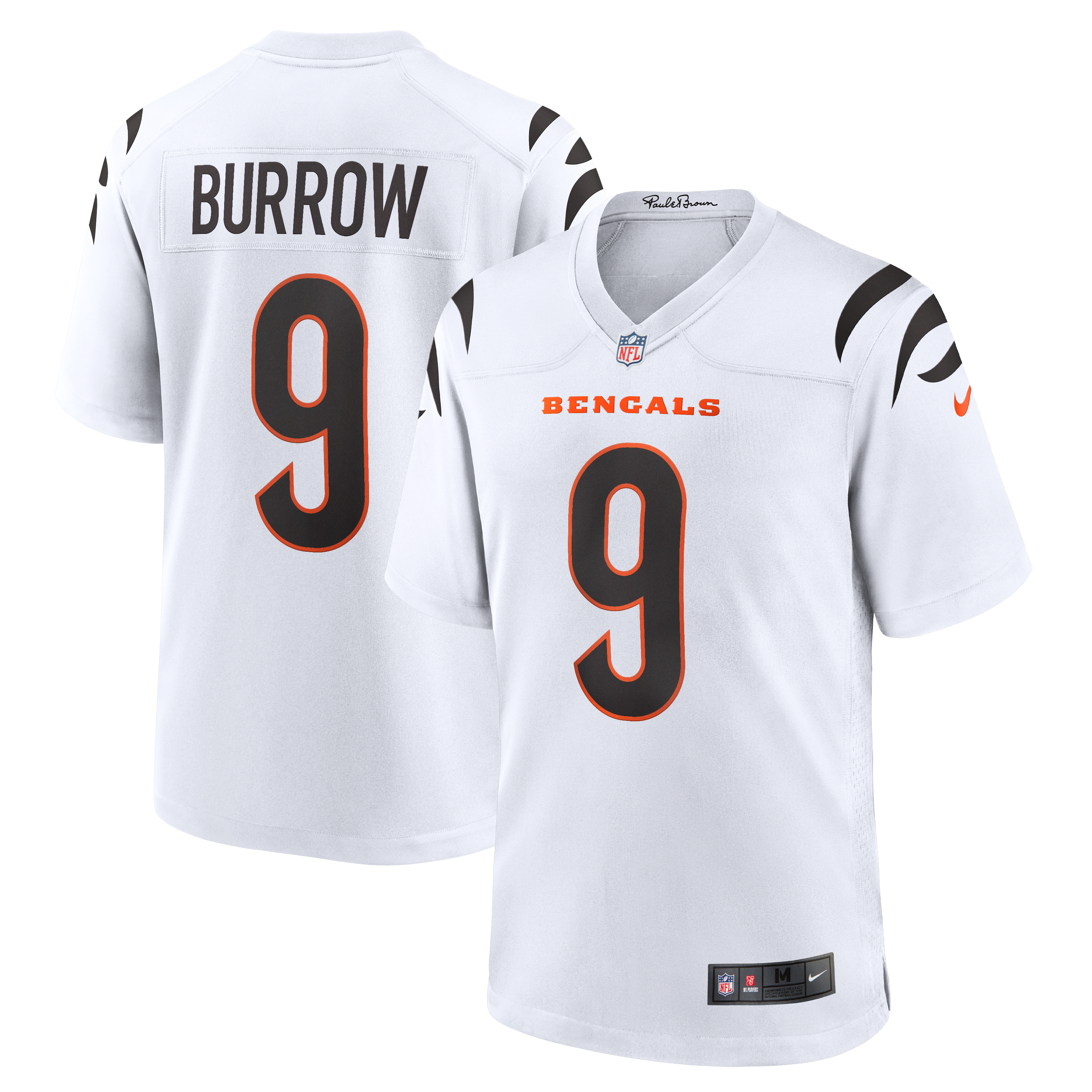 Joe Burrow Cincinnati Bengals Game Jersey White NFL Football Fan Wear Joe Burrow