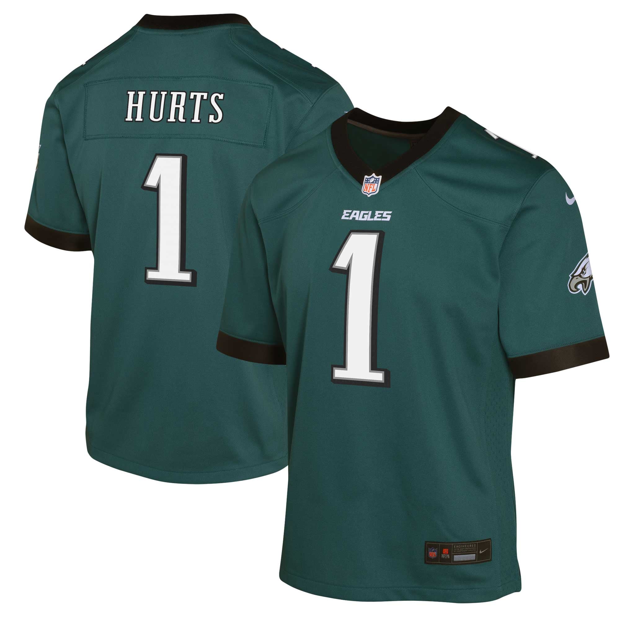 Jalen Hurts Philadelphia Eagles Game Jersey Green NFL Football Fan Wear