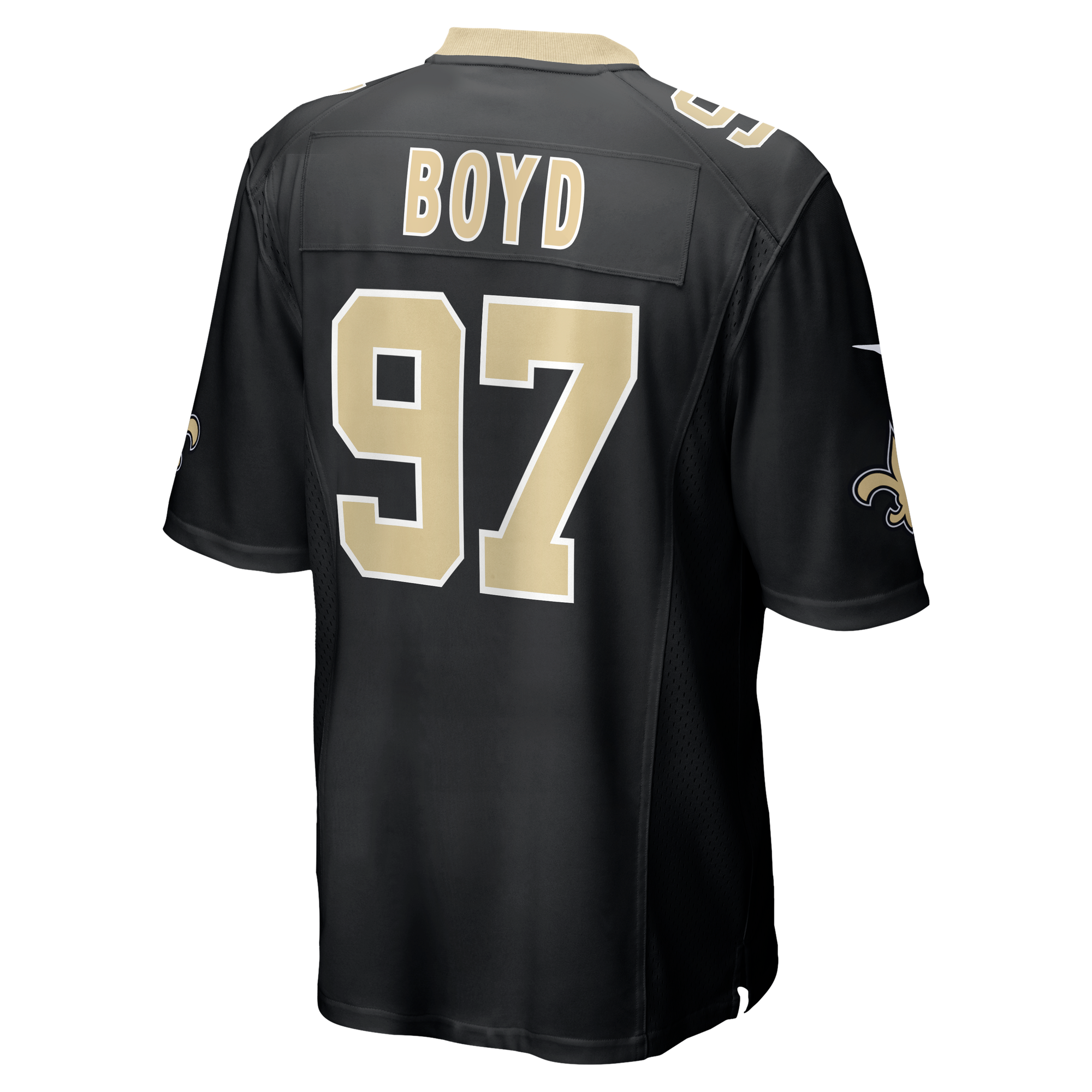 Khristian Boyd New Orleans Saints Game Jersey Black NFL Football Fan Wear Khristian Boyd
